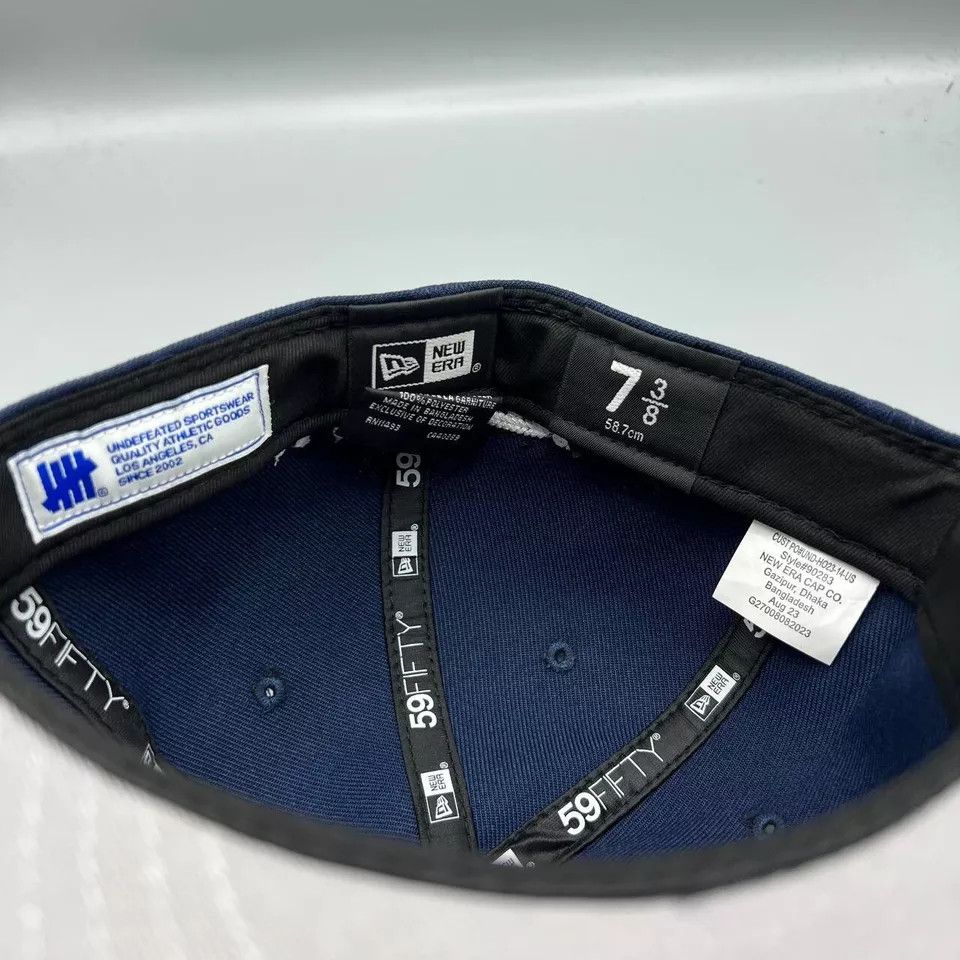 New Era Undefeated Hat Men 7 3/8 Blue 59Fifty New Era Fitted Cap New Size ONE SIZE - 6 Thumbnail
