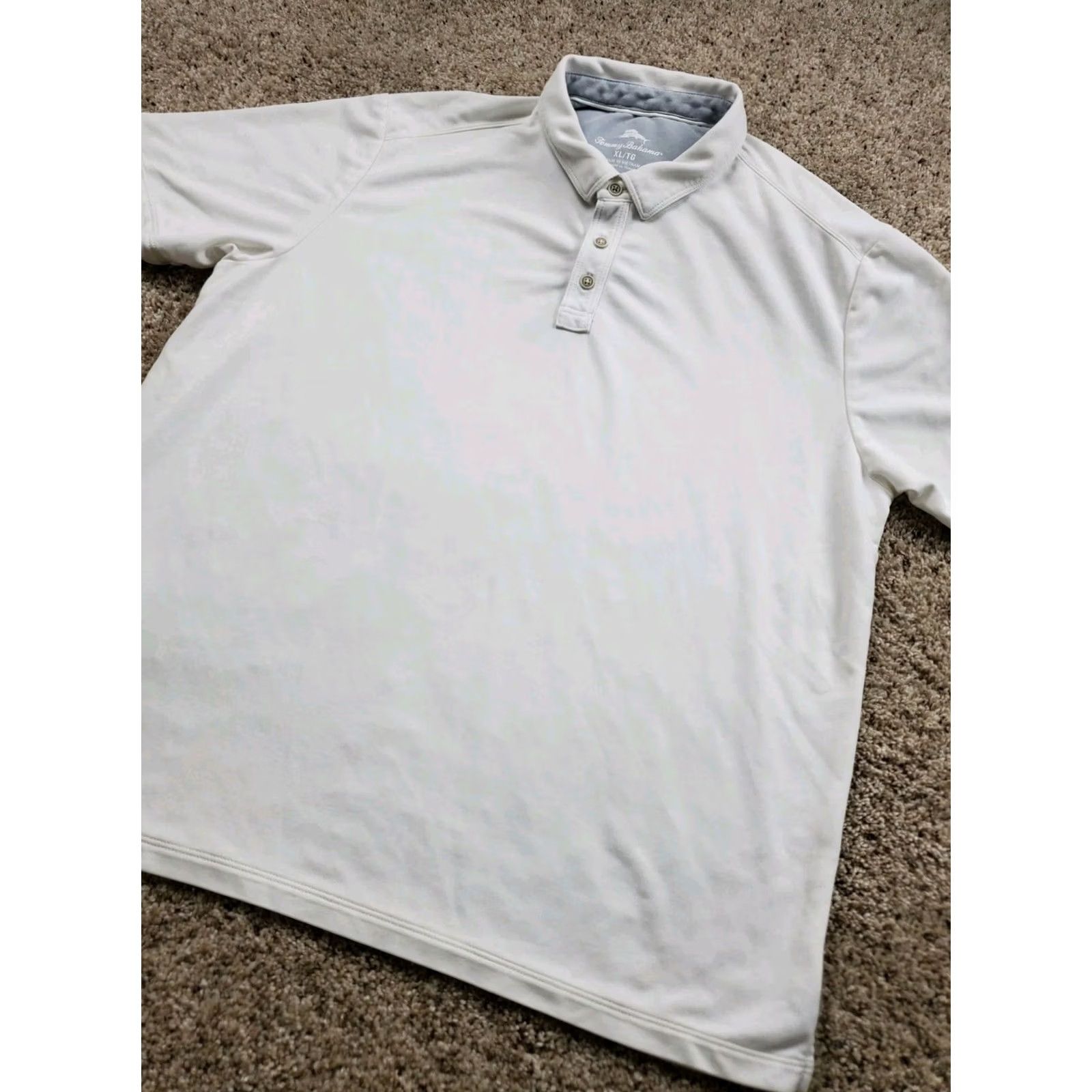 Tommy Bahama Tommy Bahama Polo Shirt XL Men White Lyocell Blend Short Sleeve Casual Shirt Size US XL / EU 56 / 4 - 2 Thumbnail