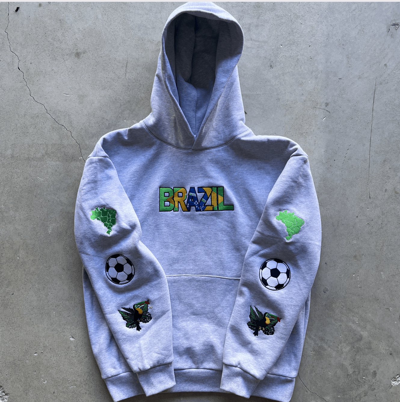 Prolific Brazil Brasil Hoodie All over Embroidered Size US S / EU 44-46 / 1 - 1 Thumbnail