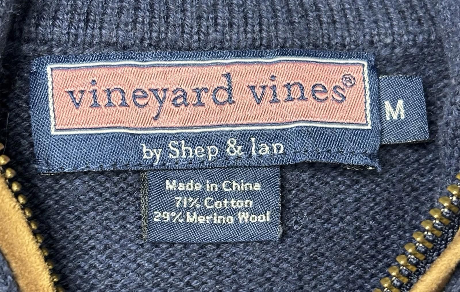 Vineyard Vines Vineyard Vines Sweater Mens M Merino Wool 1/4 Zip Patch Size US M / EU 48-50 / 2 - 2 Thumbnail