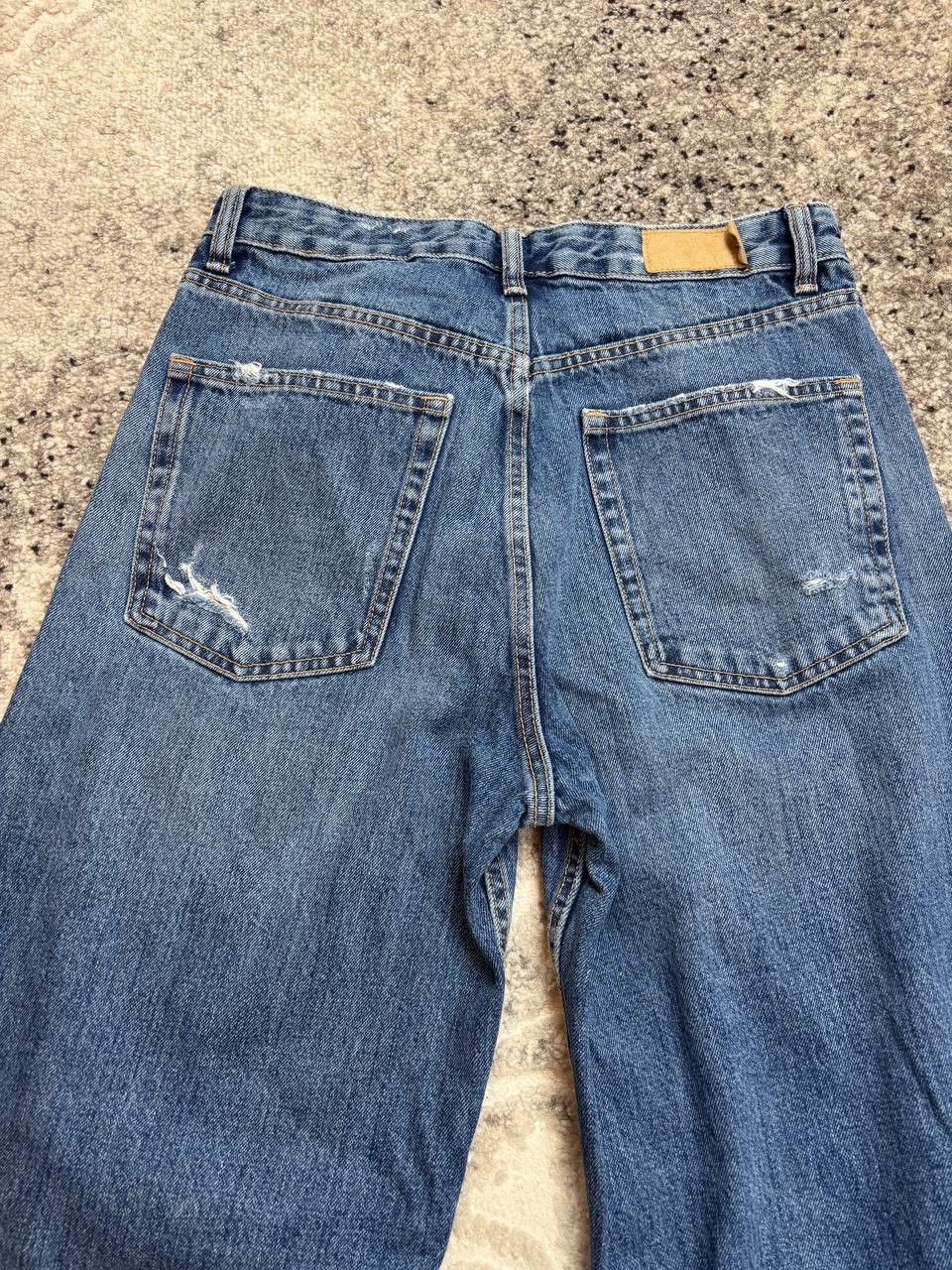 Zara Zara High-Rise Distressed Wide Leg Jeans US 6 / EUR 38 Size 28" / US 6 / IT 42 - 4 Thumbnail