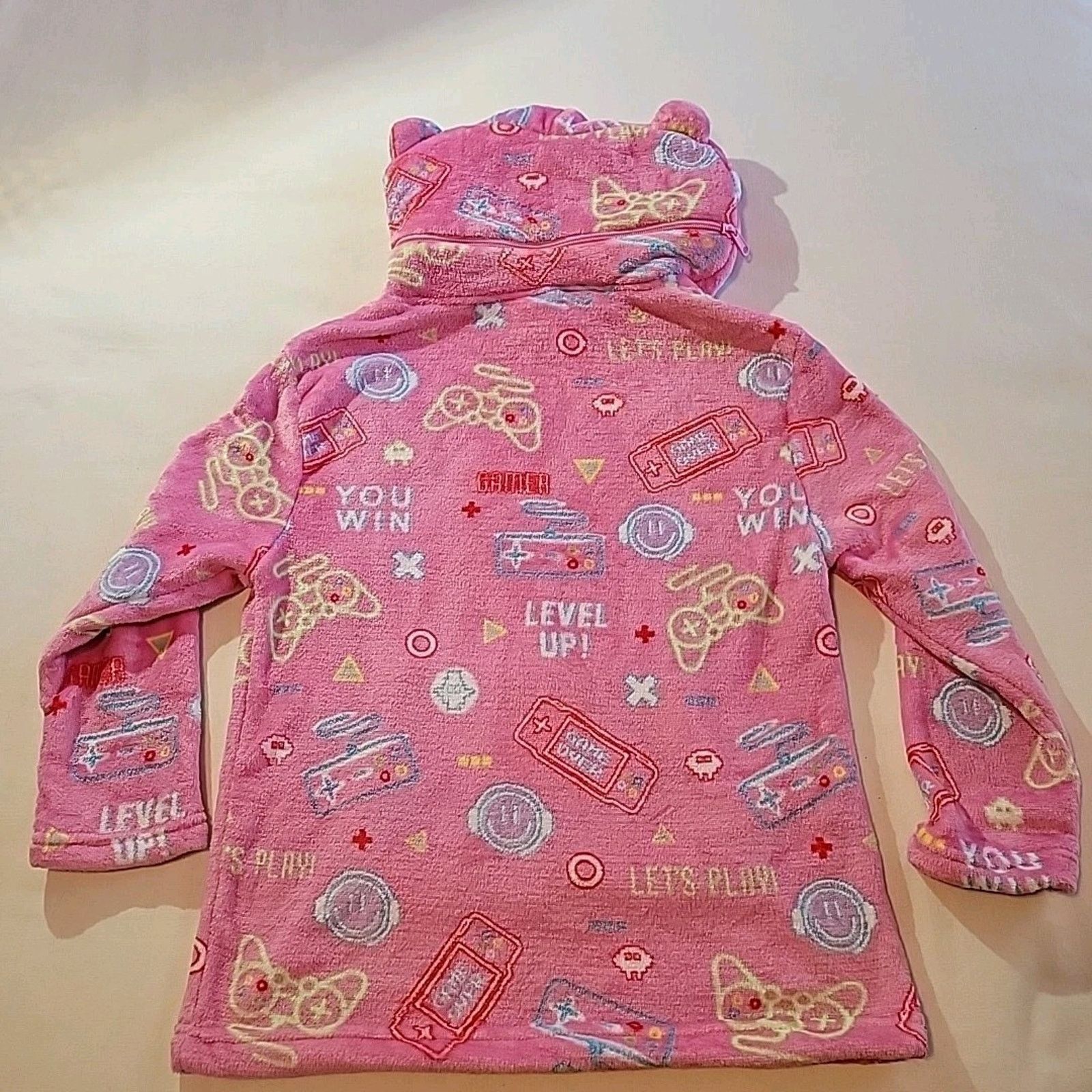 The Unbranded Brand Pink Blanket Hoodie Gaming Oversized Soft Fleece Glows Size ONE SIZE - 13 Thumbnail