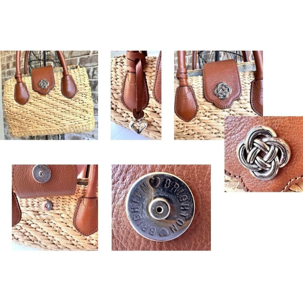 Brighton Brighton Interlok Dune Straw Leather Satchel Handbag Purse Size ONE SIZE - 2 Thumbnail