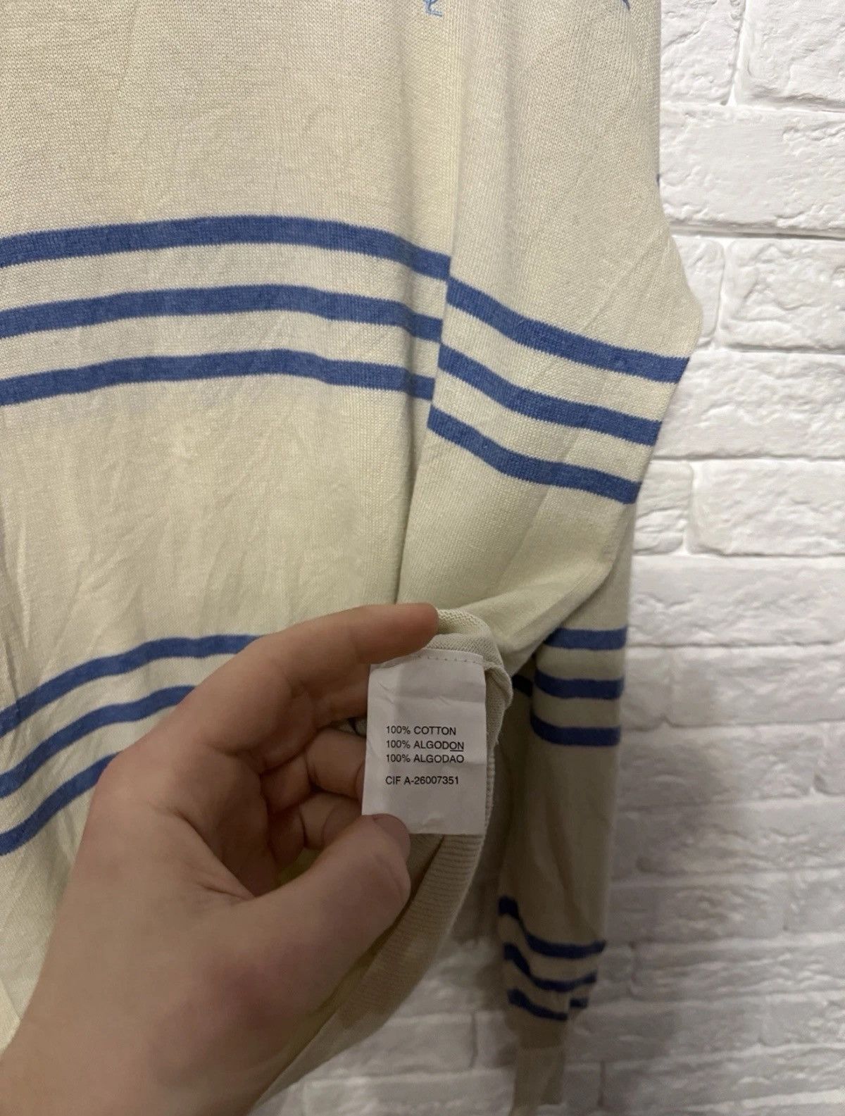 Yves Saint Laurent Vintage Yves Saint Laurent Striped Knit Sweater YSL Sz XL Size US XL / EU 56 / 4 - 4 Thumbnail