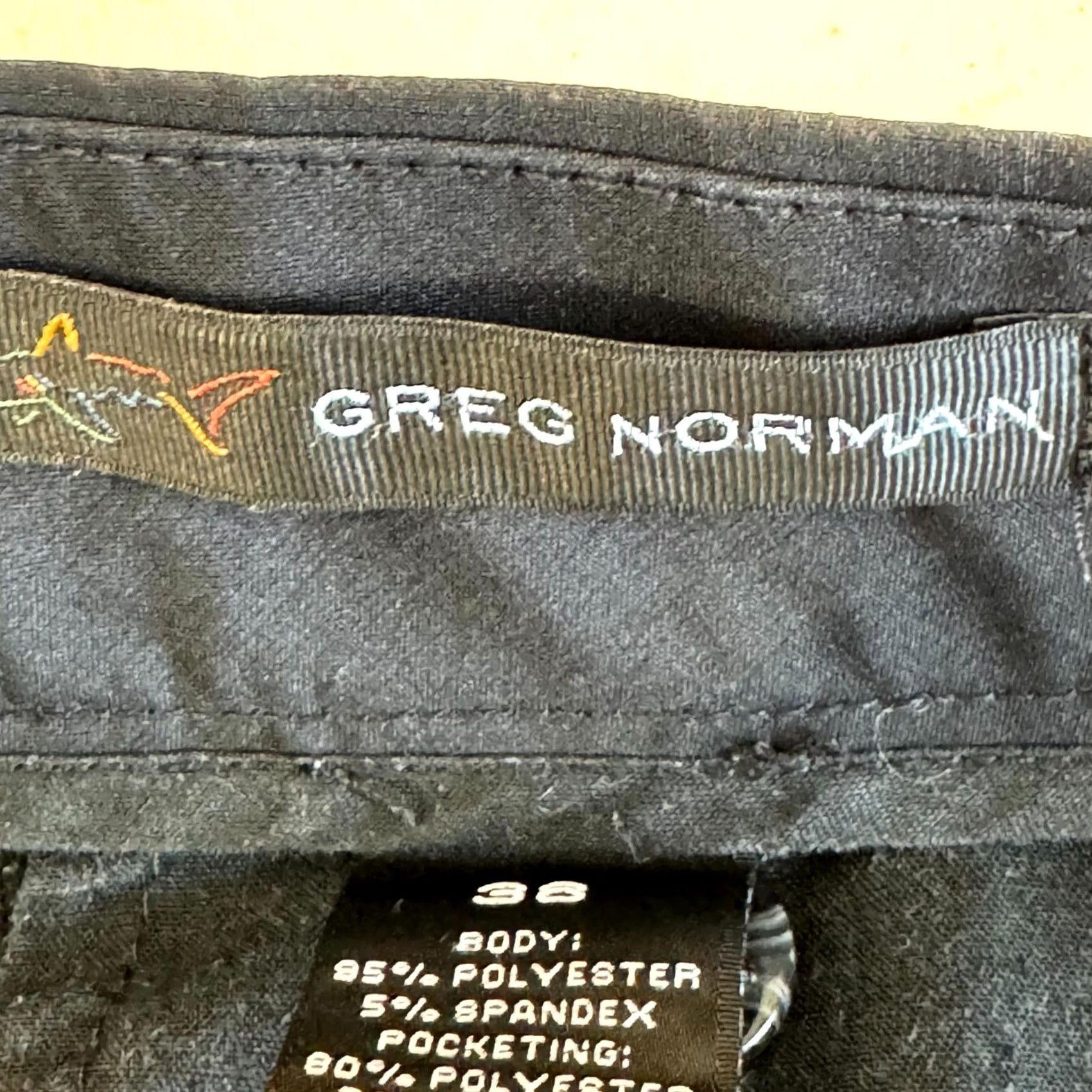 Vintage Greg Norman Mens Golf Shorts 38 Navy Stretch Mid-Rise Flat Front Classic Shorts Mens Navy Cotton Stretch M2052 Size US 38 / EU 54 - 5 Thumbnail