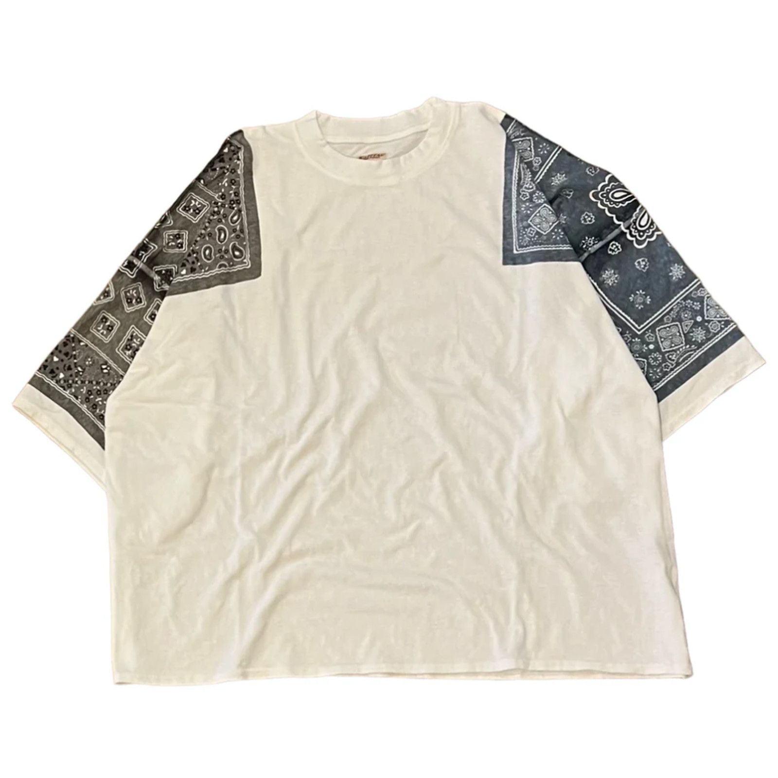 image of Kapital 18.5 Bandana Huge T in White, Men's (Size 2XL)