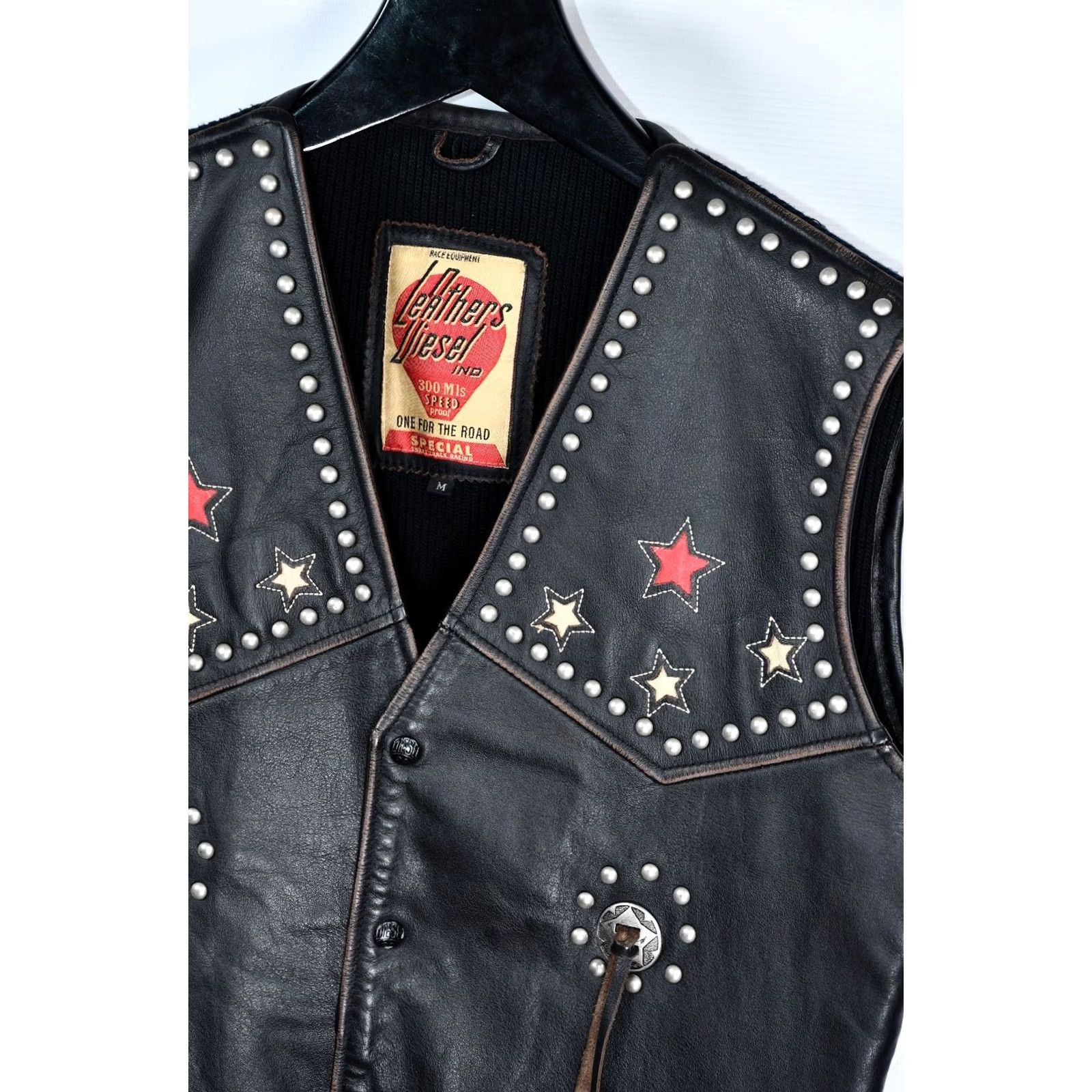 Diesel VINTAGE Diesel Western Vest M Womens Leather Studded 90s Casual Black Eyewear? Size M / US 6-8 / IT 42-44 - 2 Thumbnail