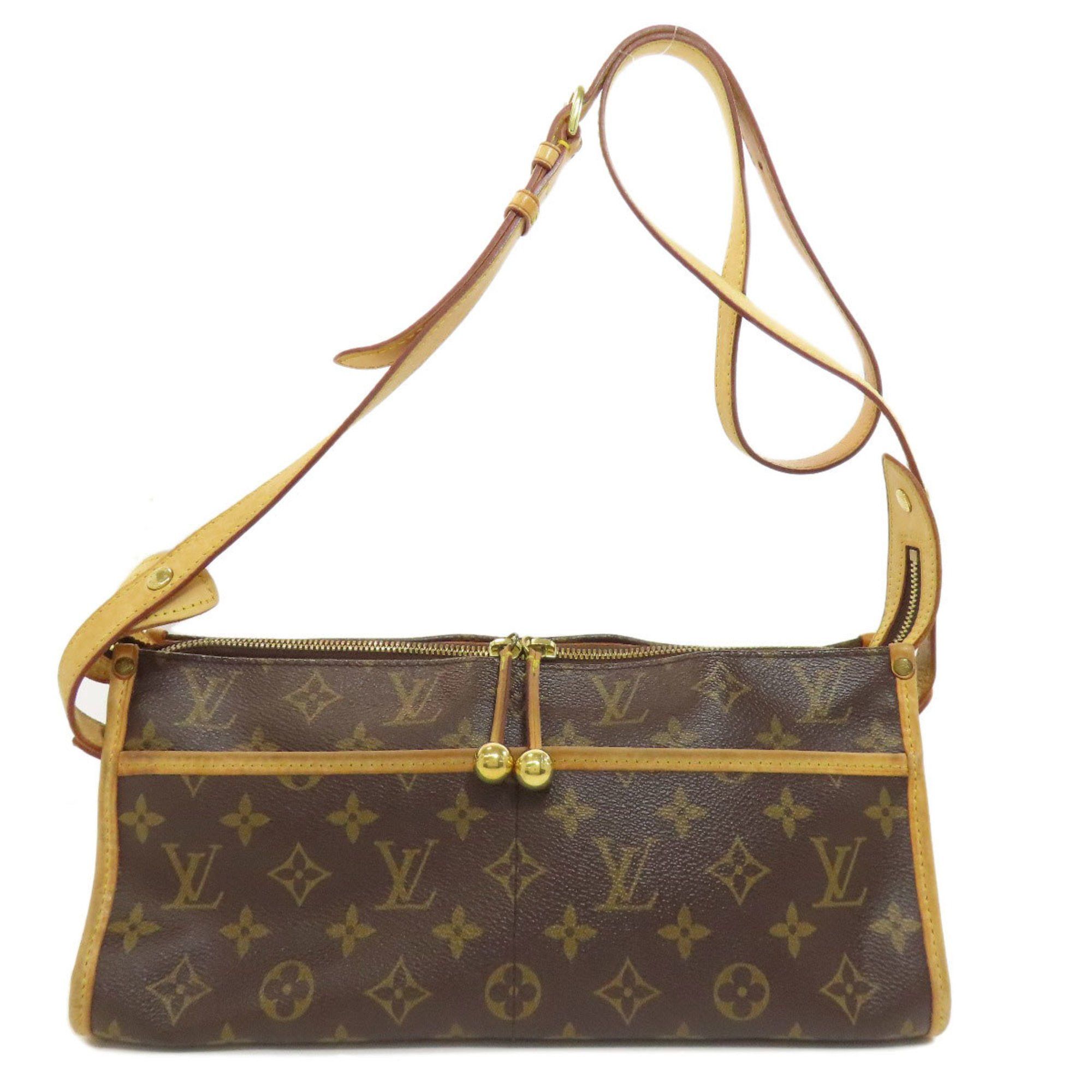Louis Vuitton M40008 Popincourt Long Shoulder Bag Monogram Canvas Women's Louis Vuitton in Brown