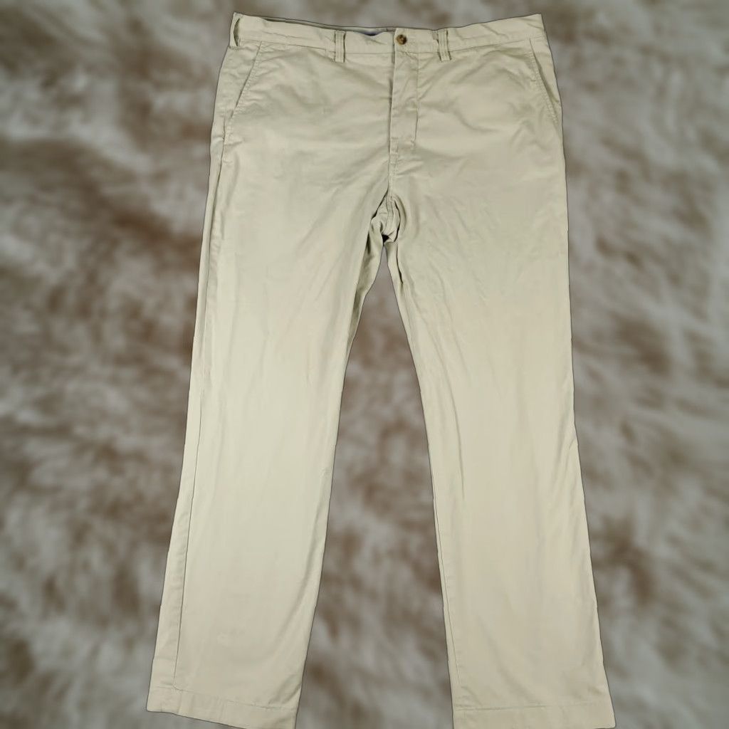 Ralph Lauren Ralph Lauren Pants Mens 38x30.5 Beige Stretch Flat Front Chino Trousers Size US 38 / EU 54 - 1 Thumbnail