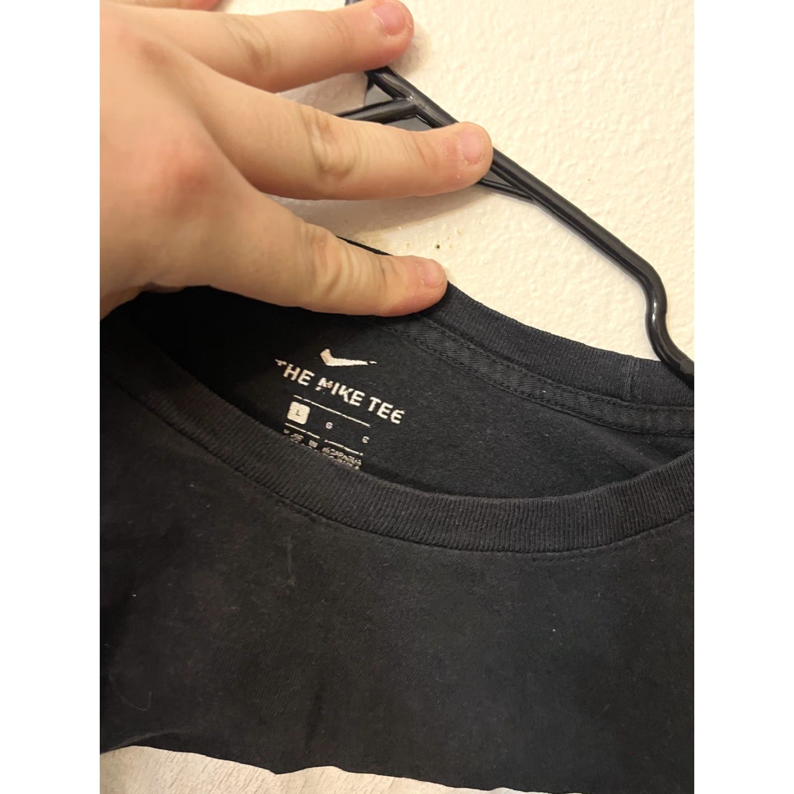 Nike VINTAGE Nike Tee T-Shirt Mens Graphic Sz Large Black Just Do It Size US L / EU 52-54 / 3 - 3 Thumbnail