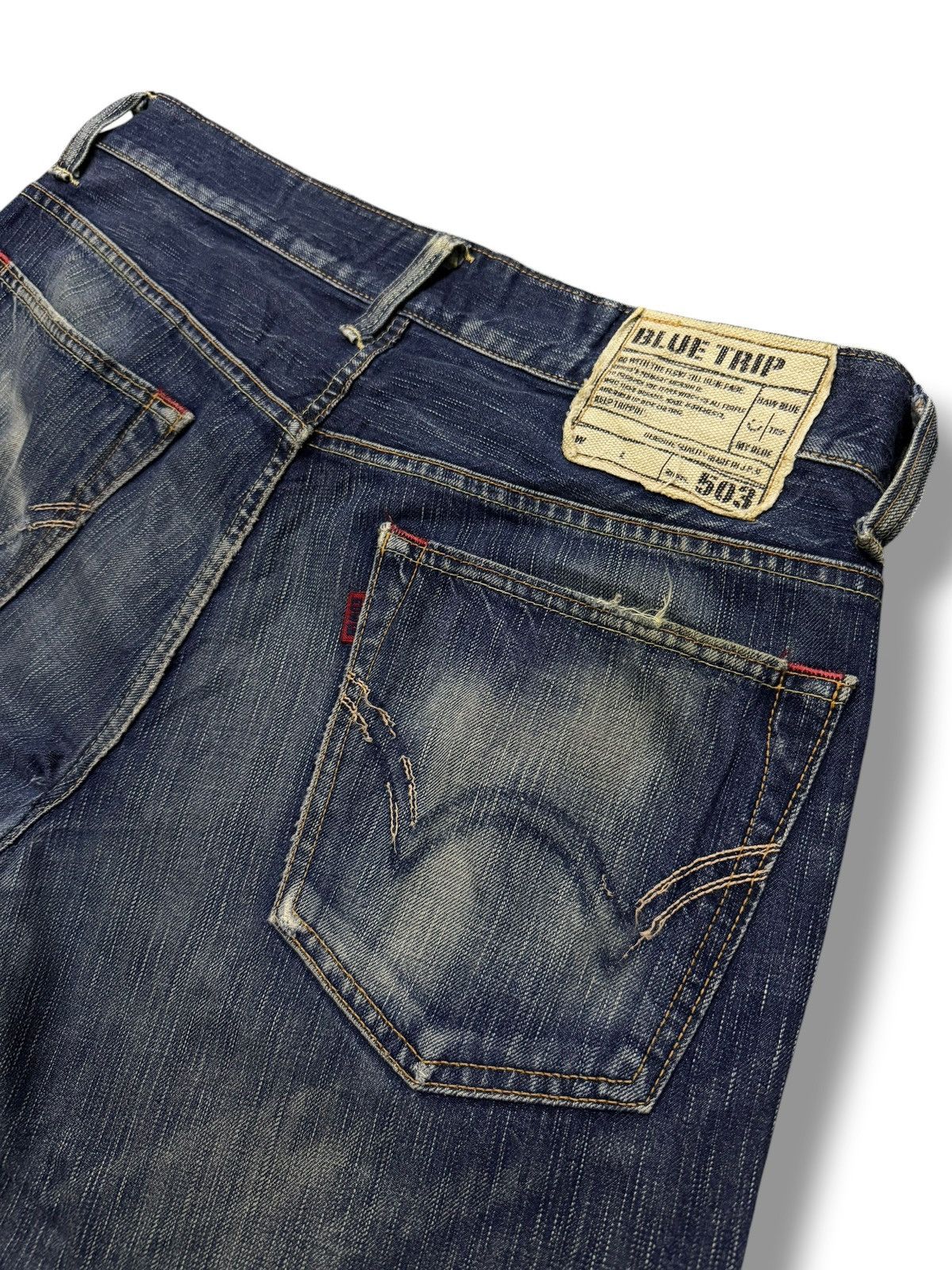 Edwin Vintage Edwin 503 Blue Trip Japan | Relaxed Straight | W37 Size US 37 - 8 Thumbnail