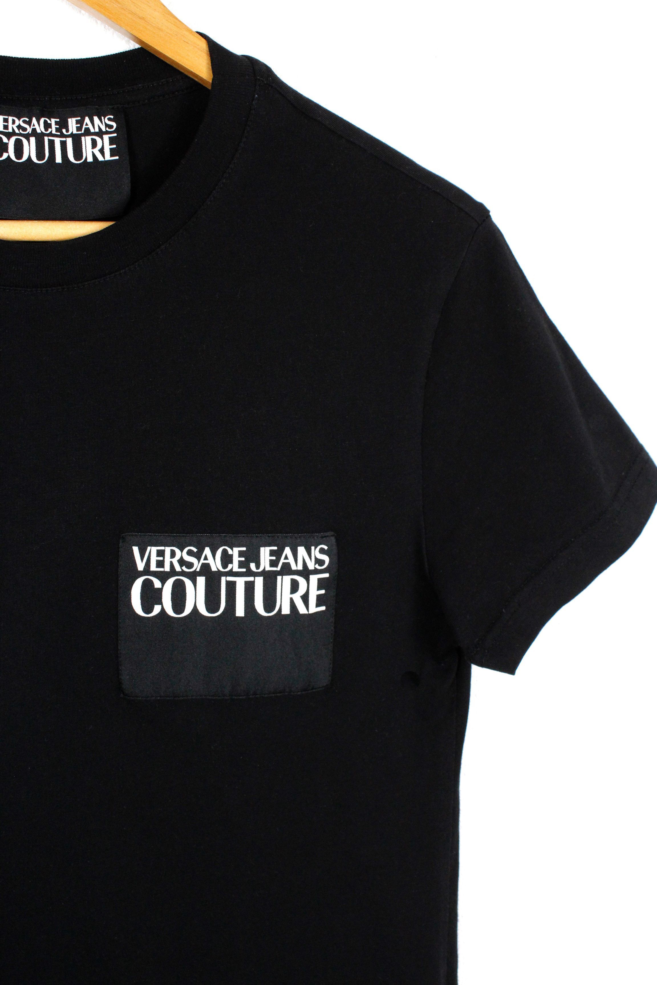 Versace × Versace Jeans Couture Versace Jeans Couture Logo Applique Patch Noir Tee T-shirt Size US S / EU 44-46 / 1 - 2 Thumbnail