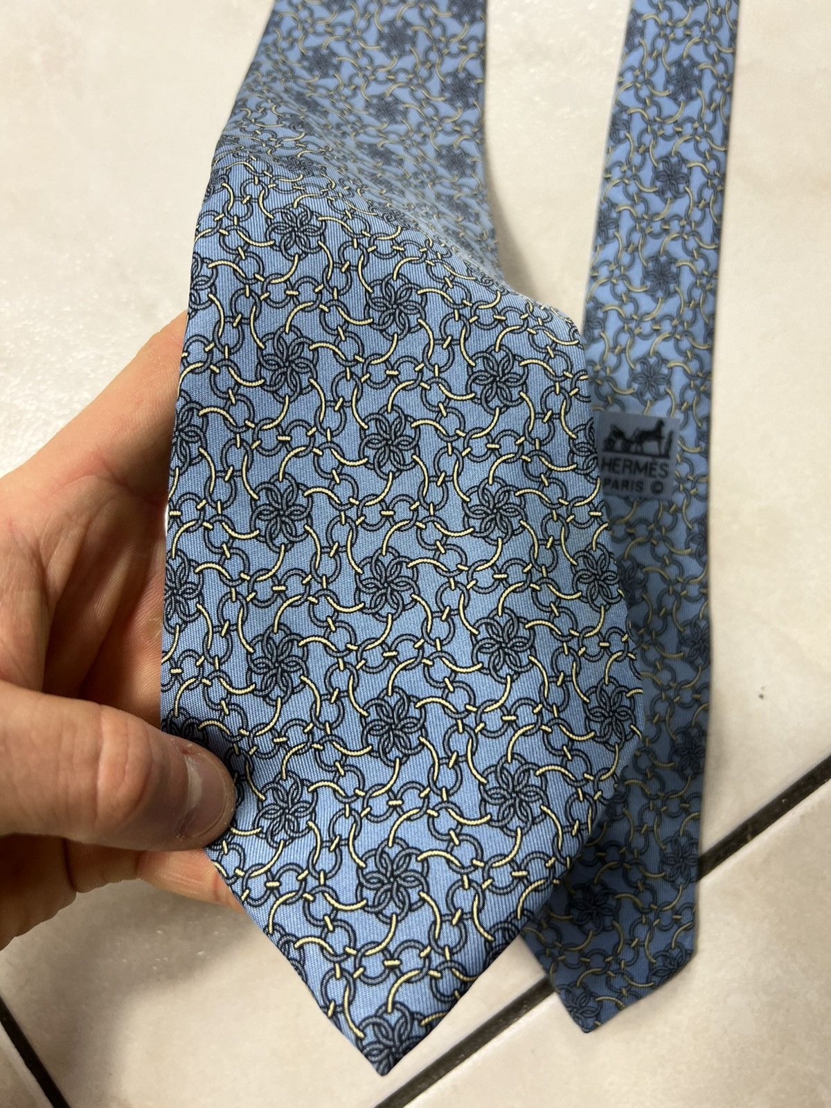 Hermes Vintage Hermes Paris silk tie luxury 7442HA patterned circle Size ONE SIZE - 10 Thumbnail