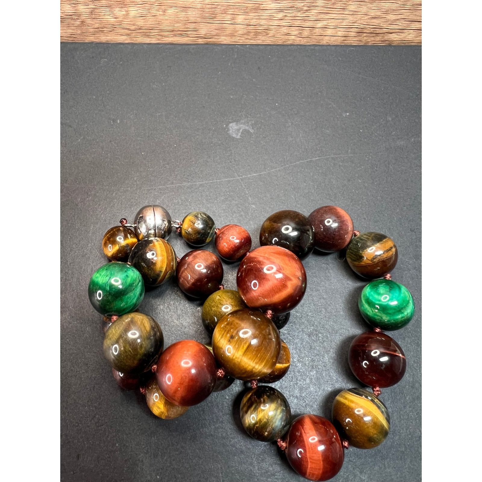 Other Multi color tiger eye graduated necklace with 925 clasp Size ONE SIZE - 11 Thumbnail