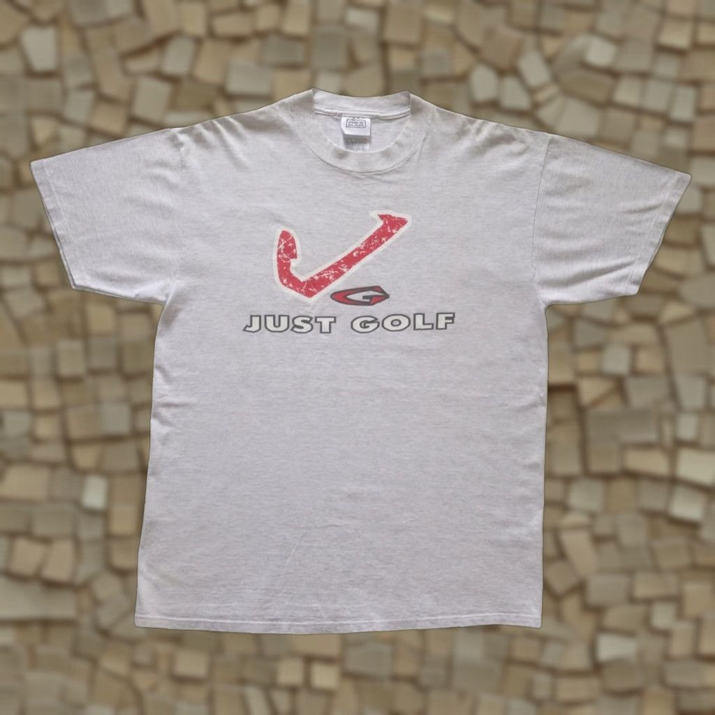Vintage NICE MAN VTG 90s RETRO FUNNY SPORT JUST GOLF GRAPHIC GRAY T SHIRT MEN SZ L Size US L / EU 52-54 / 3 - 1 Thumbnail