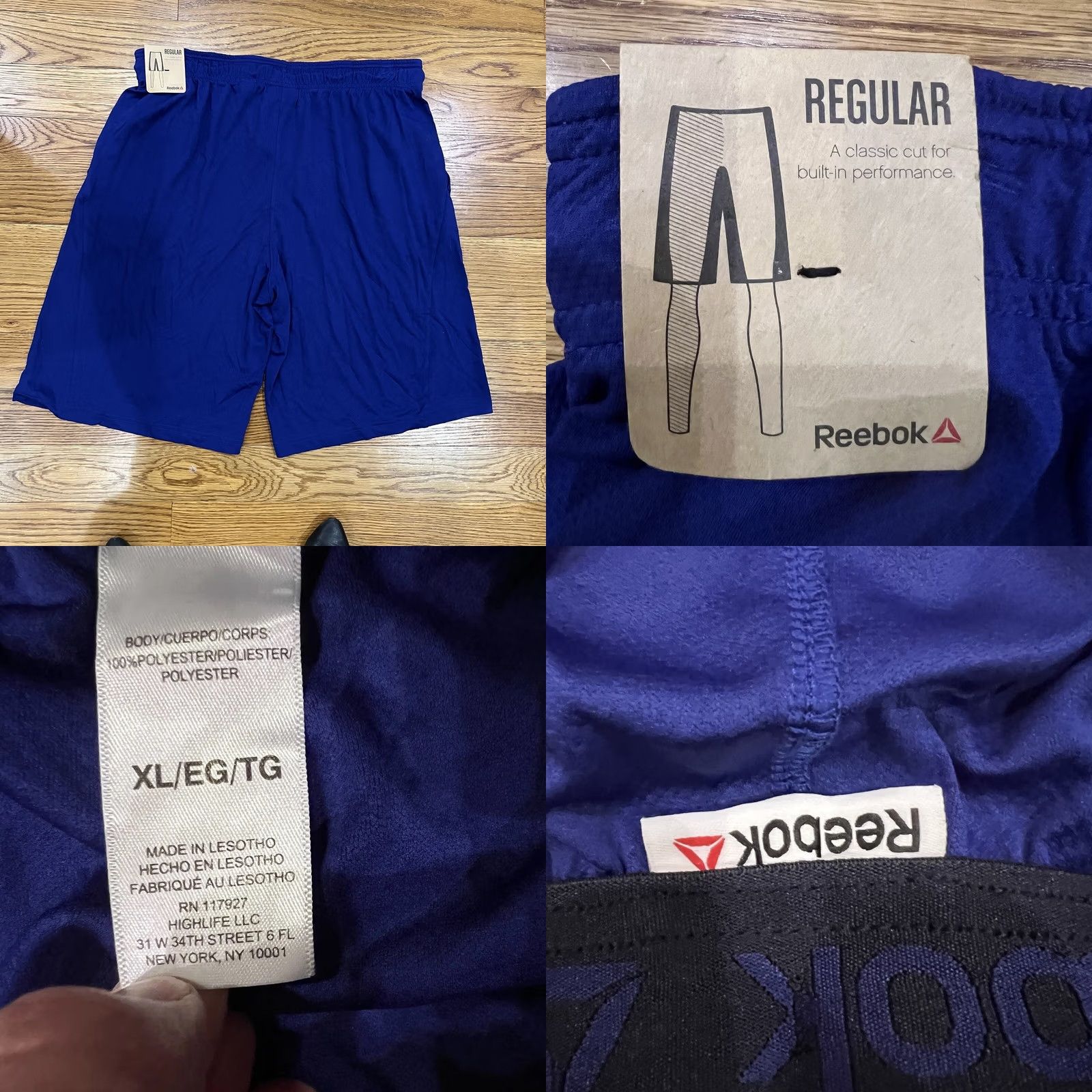 Reebok Reebok Basketball Shorts Men's XL Blue NWT Size US 36 / EU 52 - 8 Thumbnail