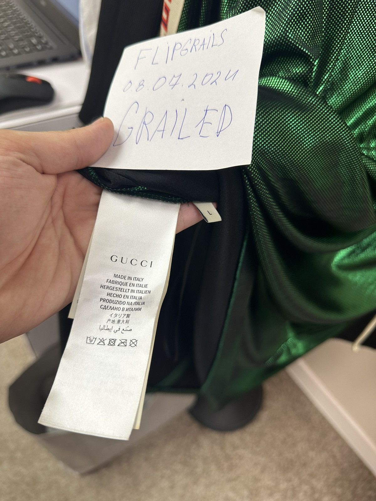 Gucci Gucci Green stripe dress Size XL / US 12-14 / IT 48-50 - 7 Thumbnail