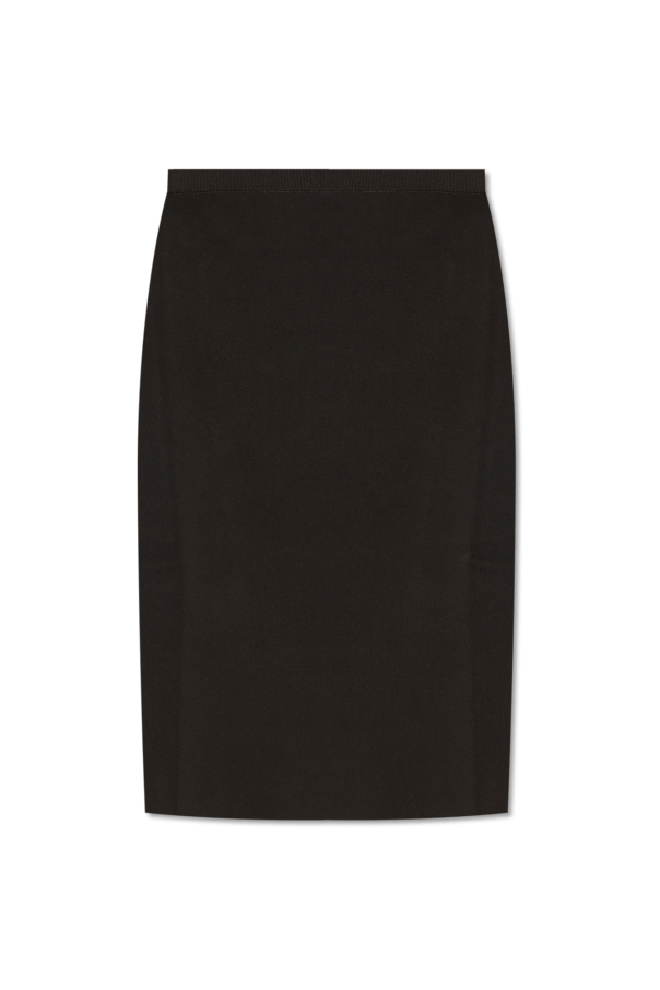 Saint Laurent Paris oc11z1125 Jupe Crayon Viscose Pencil Skirt in Dark Brown Size 32" / US 10 / IT 46 - 1 Preview