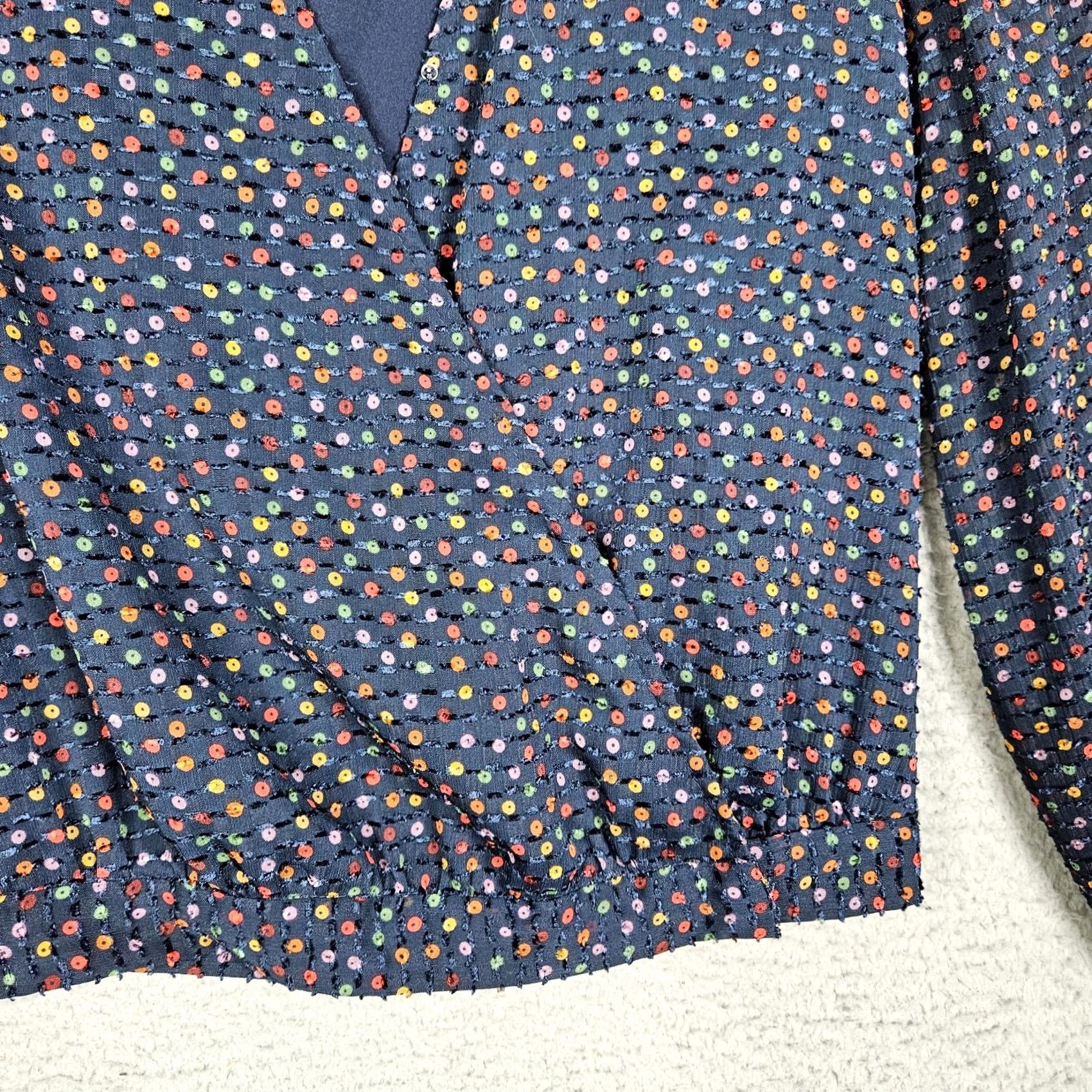 Madewell Madewell Blouse V-Neck Long Sleeve Polka Dot Size M Multicolor Women's Shirt Regular Size M / US 6-8 / IT 42-44 - 8 Thumbnail