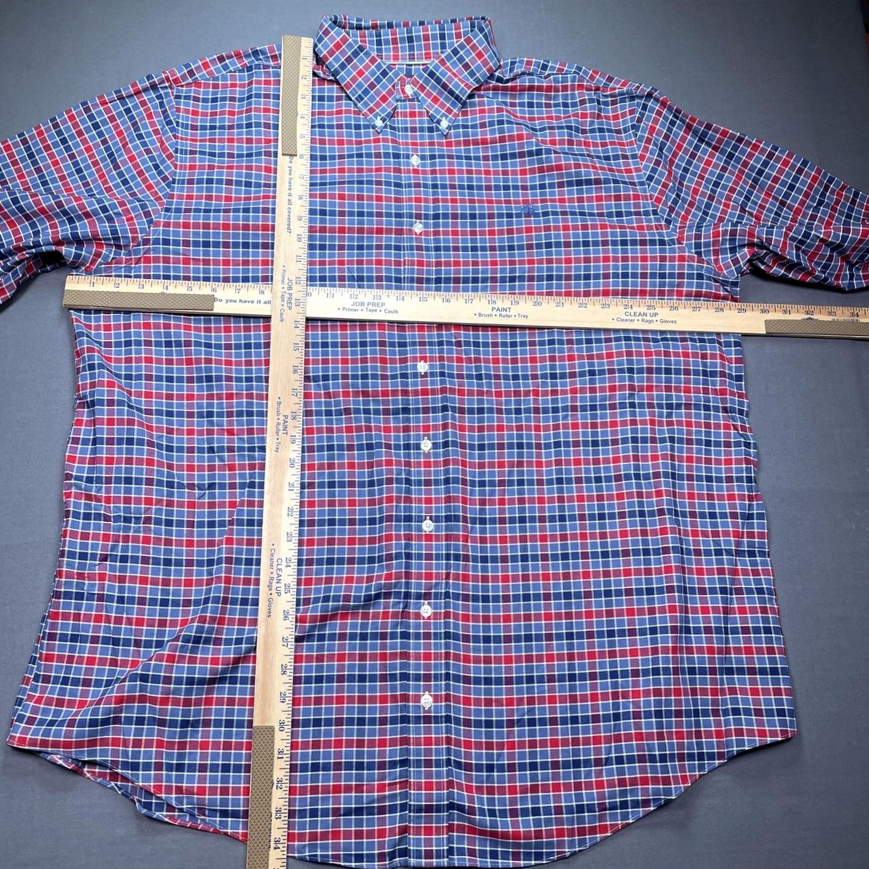 Brooks Brothers Brooks Brothers Shirt Mens 2XLT Blue Red Check Non-Iron Supima Long Sleeve Button-Down Collar" Size US XXL / EU 58 / 5 - 3 Thumbnail