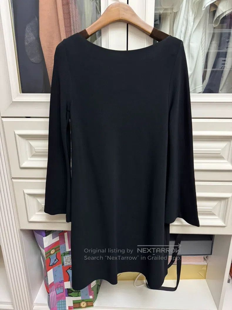 Valentino Valentino Women's black long-sleeved wide-sleeved dress Size S / US 4 / IT 40 - 1 Thumbnail
