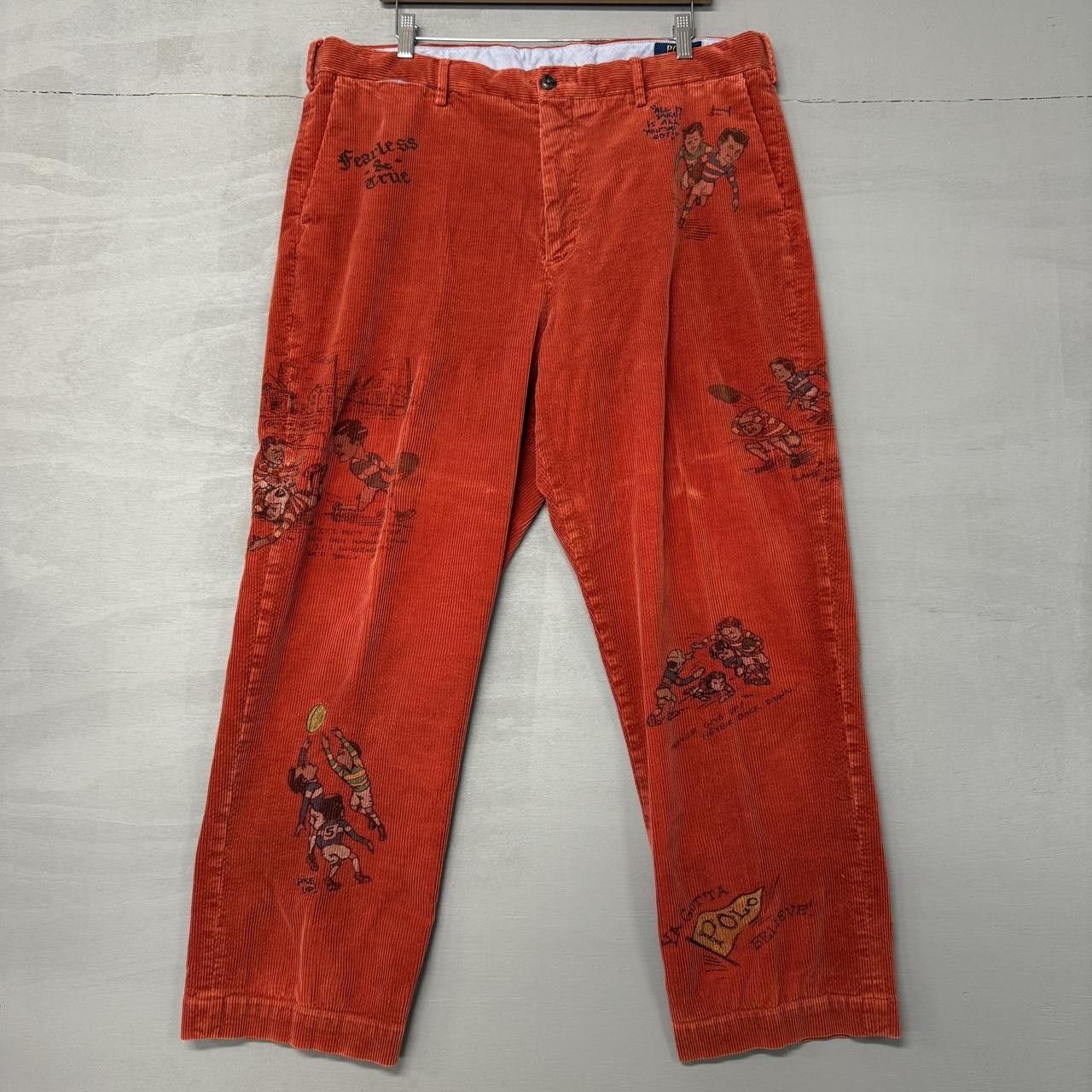 Polo Ralph Lauren Polo Ralph Lauren Orange Rugby Corduroy Chino Pants 38 x 29 Size US 38 / EU 54 - 3 Thumbnail