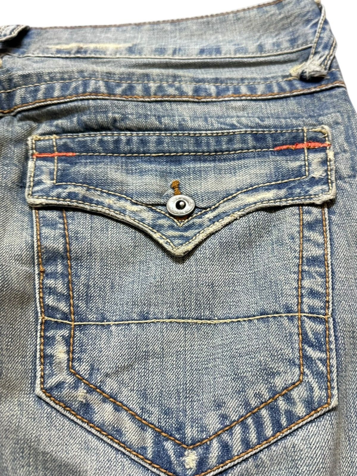 semanticdesign Vintage Semantic Design Flare Curve Leg Grunge Style Jeans Size US 34 / EU 50 - 7 Thumbnail