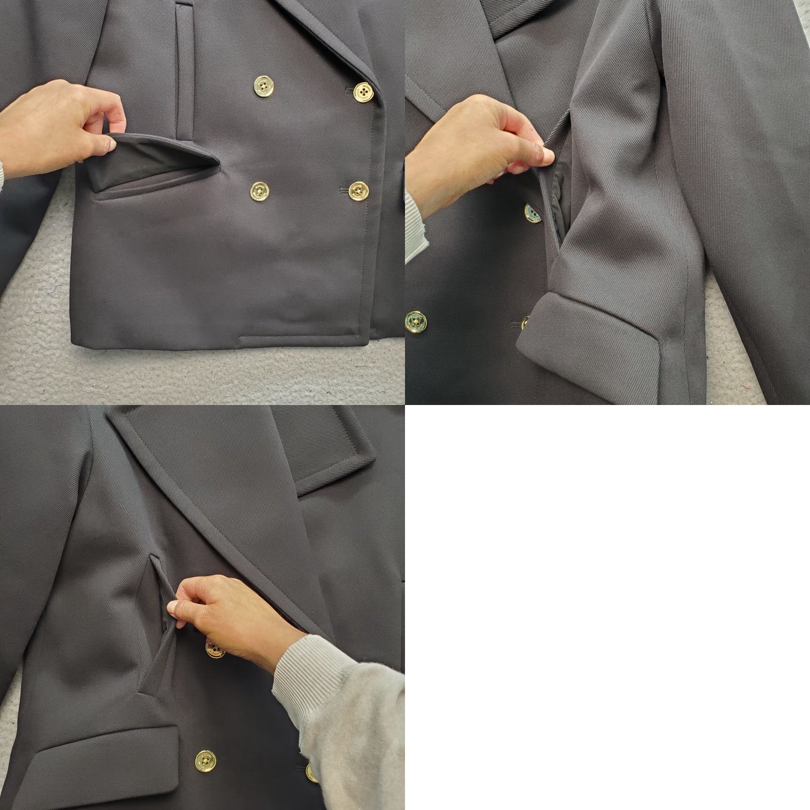 Michael Kors Michael Kors Blazer Womens M Black Quilted Lined Double Breasted Crest Button Blazer Size M / US 6-8 / IT 42-44 - 9 Thumbnail