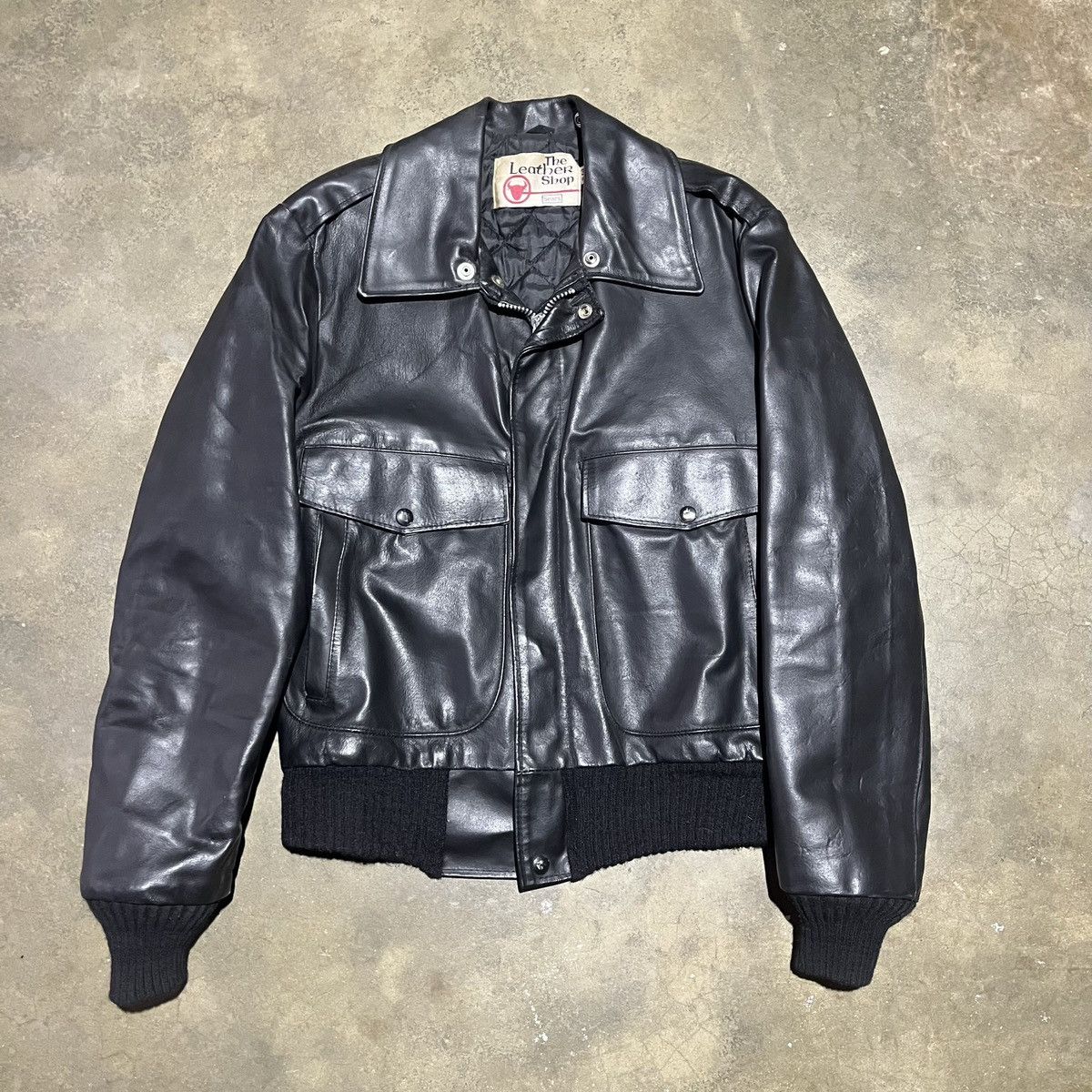 Vintage Sears Leather Flight Jacket good Bomber Jacket