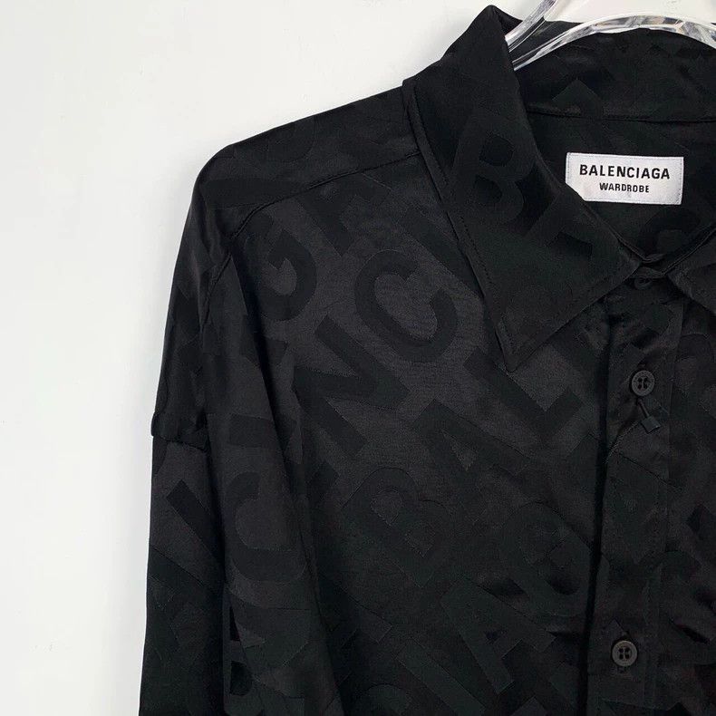 Other Balenciaga size 38 Black lapel shirt dress with full dark Size S / US 4 / IT 40 - 3 Thumbnail