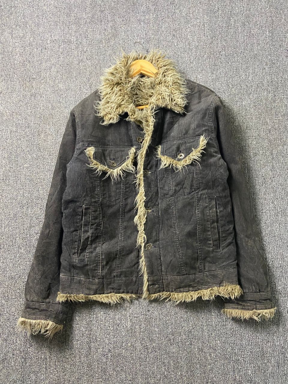 Japanese Brand Japanese Brand Faux Fur Denim Jacket (198) Size US L / EU 52-54 / 3 - 1 Thumbnail
