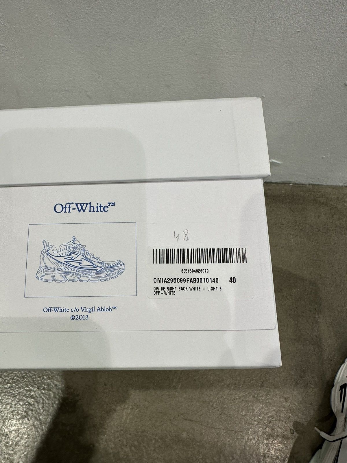 Off-White OFF-WHITE - Be Right Back Sneakers Light Blue Size US 7 / EU 40 - 8 Thumbnail
