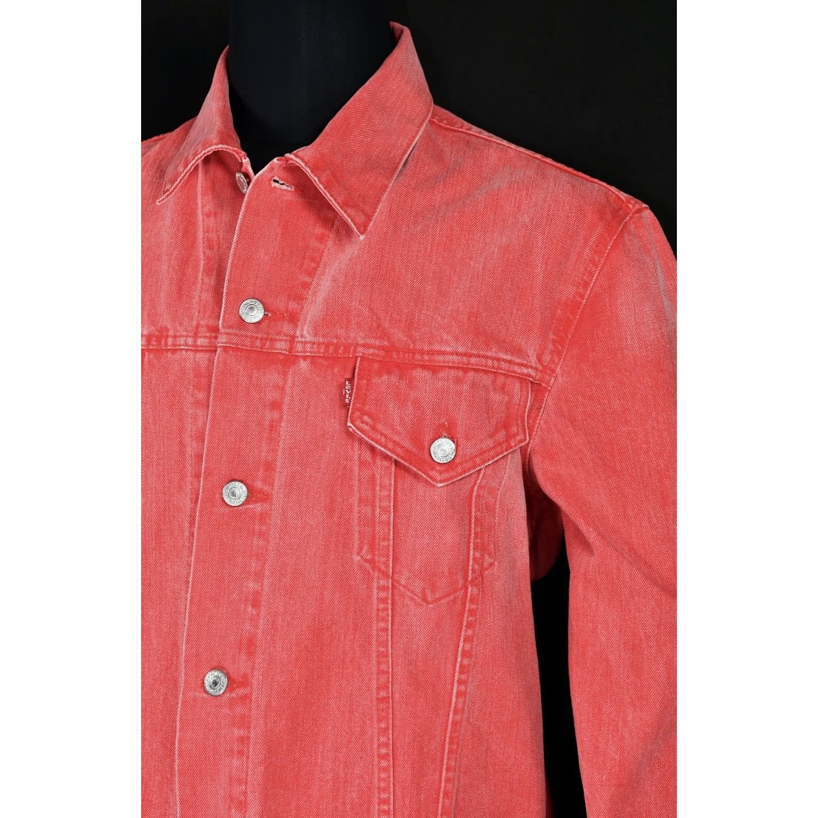 Levi's Levi's Trucker Jacket Denim Cotton 70500 9163 Washed Red XL Men’s Retro Casual Jacket XL Red Mens Leather? Size US XL / EU 56 / 4 - 3 Thumbnail