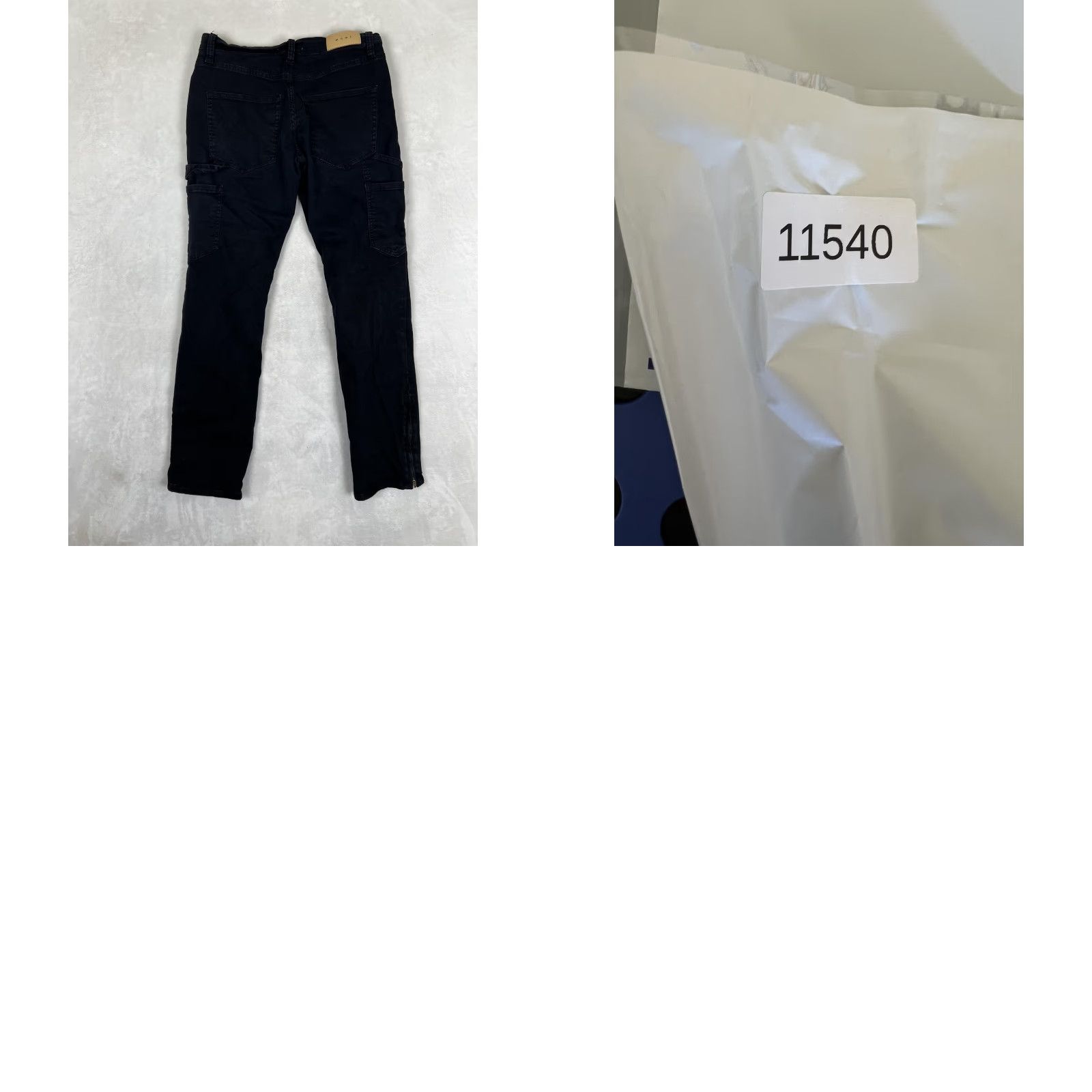 MNML mnml Jeans Mens 30x30 Black Ankle Zip Slim Tapered Utility Pocket Size US 30 / EU 46 - 8 Thumbnail