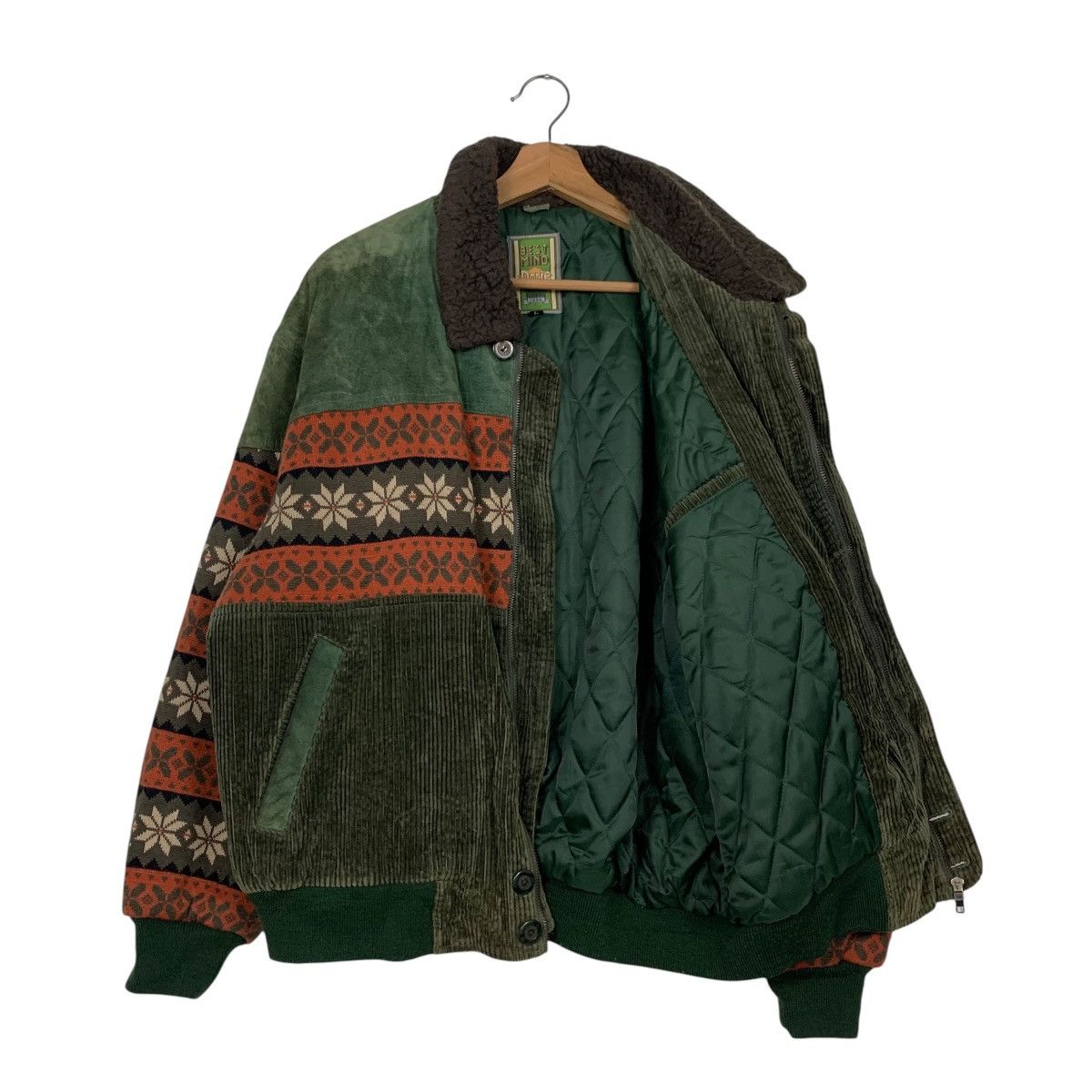 Vintage 90’s DARJE Native Design Hybrid Pig Skin Jacket #2857-C129 Size US L / EU 52-54 / 3 - 8 Thumbnail