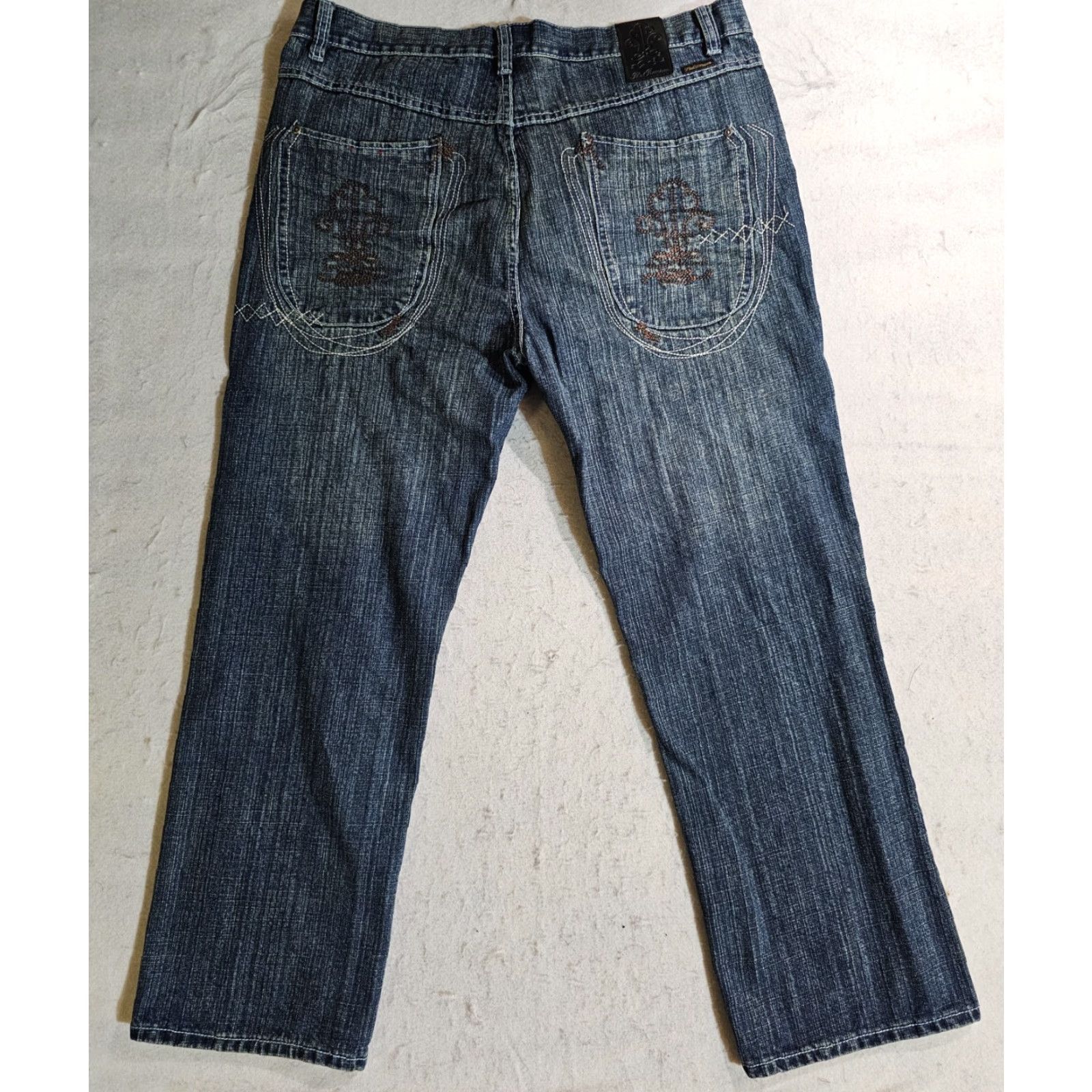 Phat Farm VINTAGE Phat Premium Phat Farm Embroidered Denim Jeans Mens 40x32 Wide Leg Size US 40 / EU 56 - 3 Thumbnail
