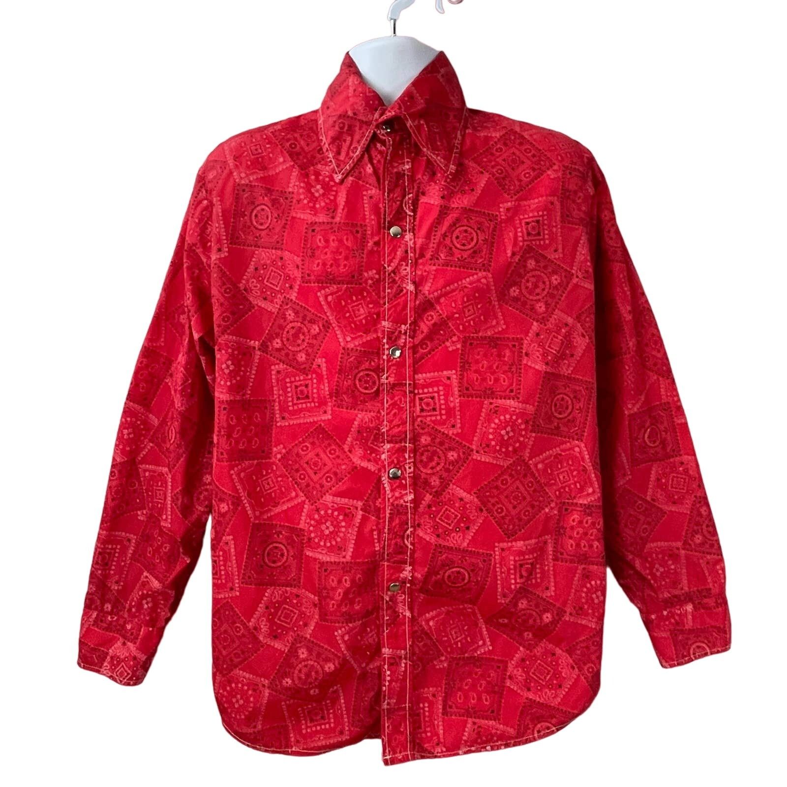 Vintage VINTAGE 70s Athalon Products Bandanna Shirt WIndbreaker Sz L Size US L / EU 52-54 / 3 - 1 Thumbnail