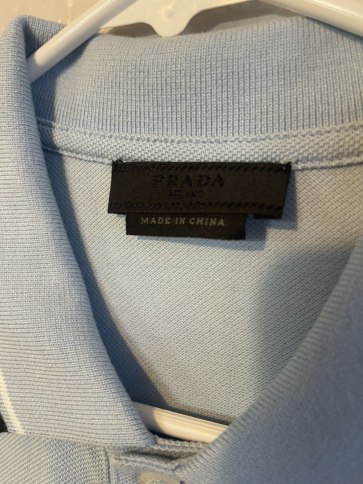 Prada PRADA • Collared polo in blue Size US S / EU 44-46 / 1 - 5 Thumbnail