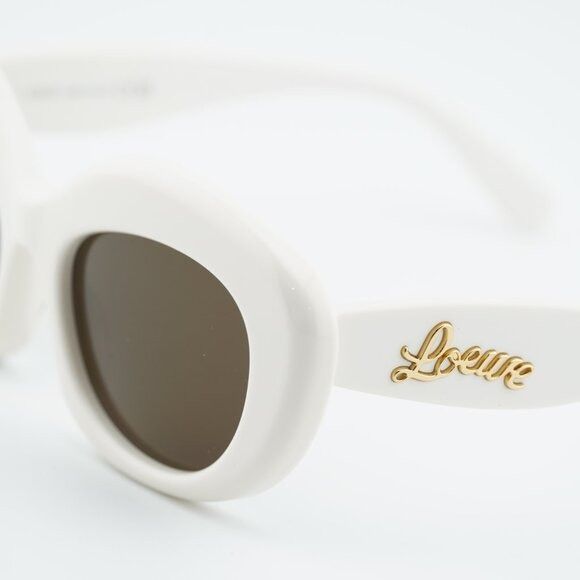 Loewe Loewe LW40153I 25E Sunglasses Ivory Cat Eye Frame, Brown Size ONE SIZE - 8 Thumbnail