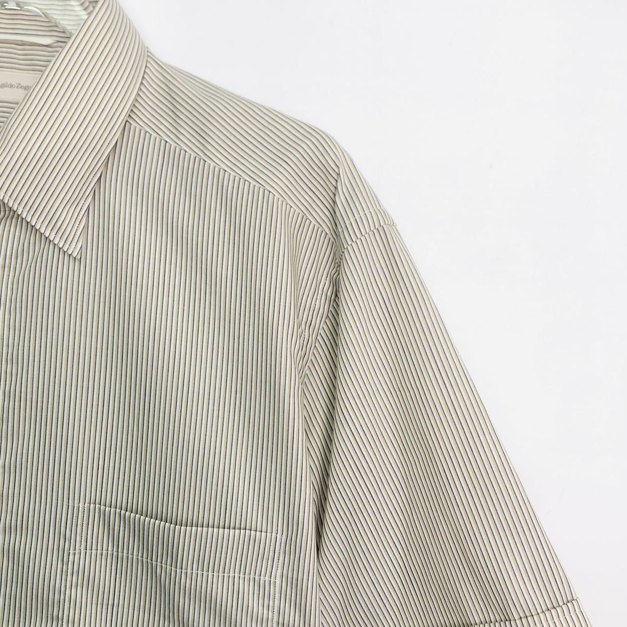 Z Zegna Zegna Striped Button Short Sleeve Shirt K26WX Size US L / EU 52-54 / 3 - 3 Thumbnail