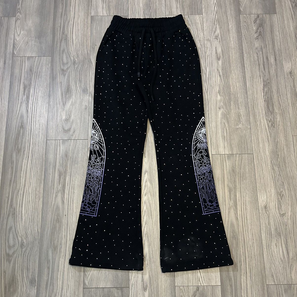 Who Decides War Coal Rhinestone Sweatpants