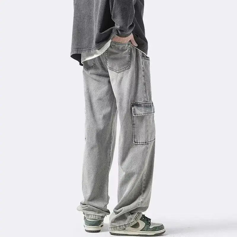 Japanese Brand Retro high street loose straight leg jeans Size US 32 / EU 48 - 3 Thumbnail