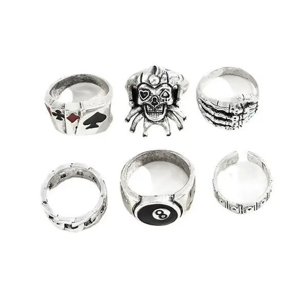 VIBE Skull and Card Rings Size ONE SIZE - 4 Thumbnail