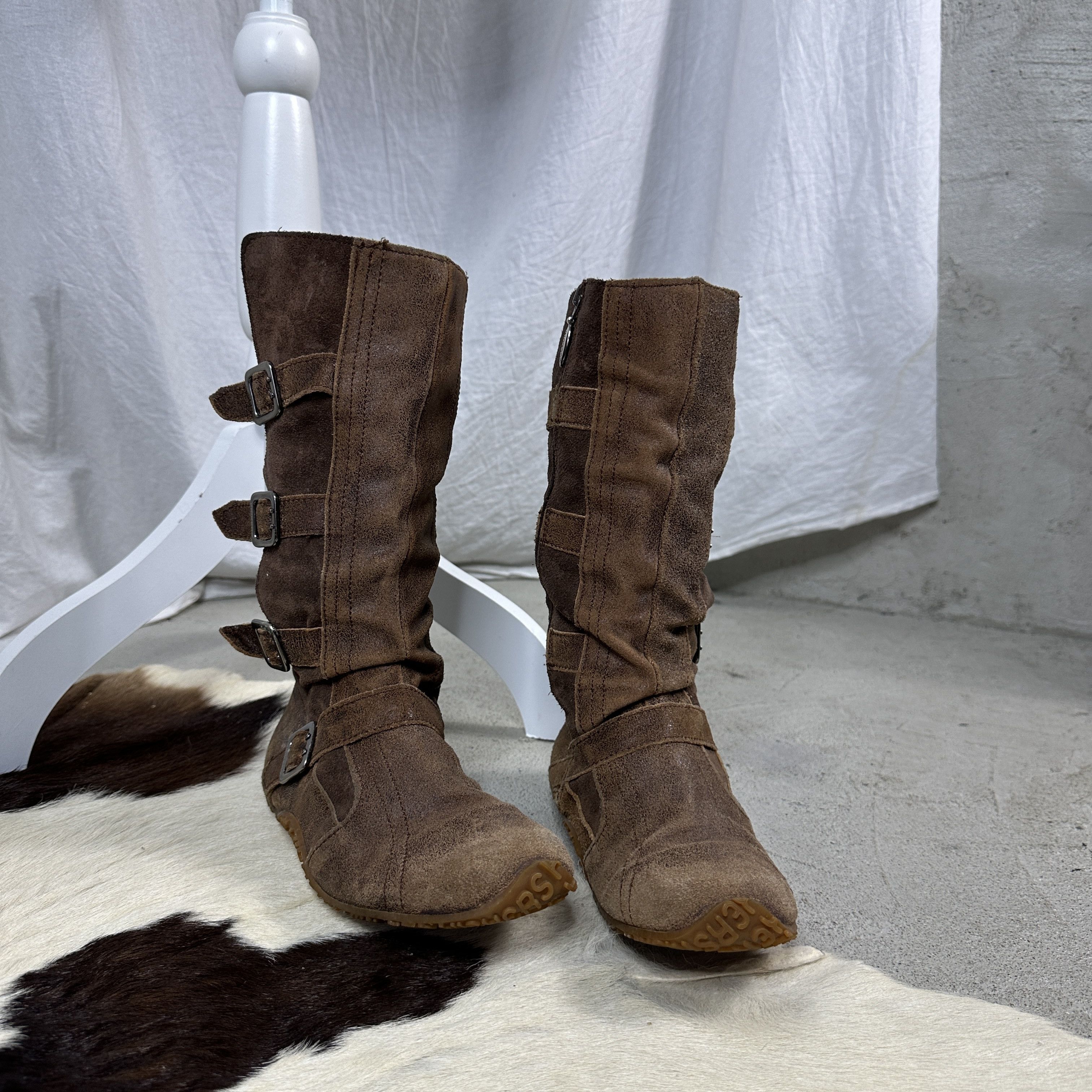 Vintage Vintage Leather Biker Moto Grunge Opium 00s Strapped Boots Size US 8 / IT 38 - 3 Thumbnail