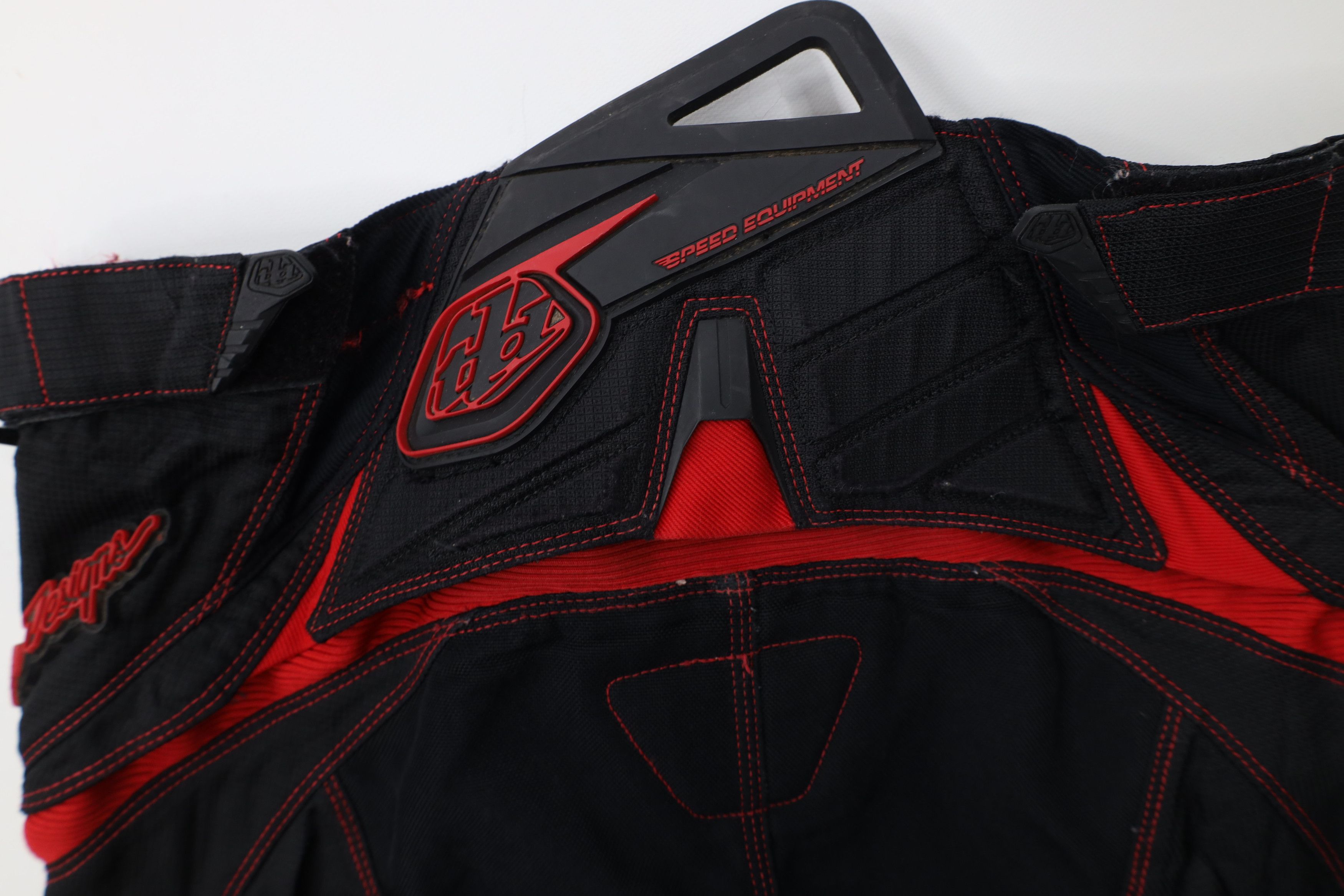 Vintage Troy Lee Designs Motocross Racing Riding Pants Black Red Size US 32 / EU 48 - 15 Thumbnail