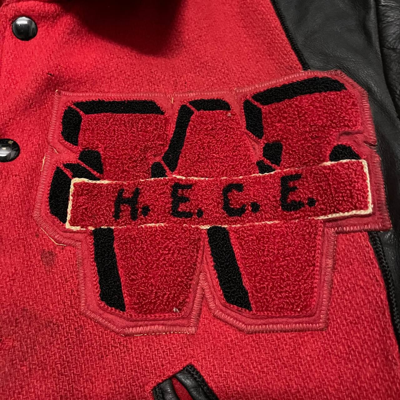 Vintage Vintage H.E.C.E. Varsity Jacket Wool Leather Size US M / EU 48-50 / 2 - 10 Thumbnail