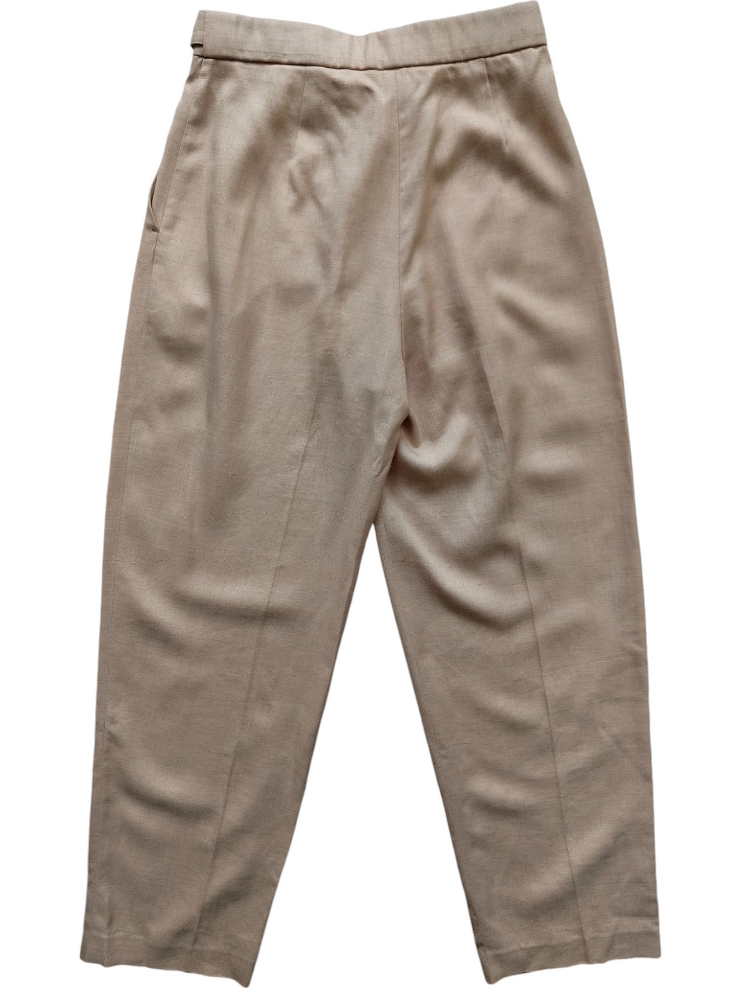 Stella McCartney Salmon Pink Linen And Viscose Straight Leg Pants Size 26" / US 2 / IT 38 - 2 Thumbnail