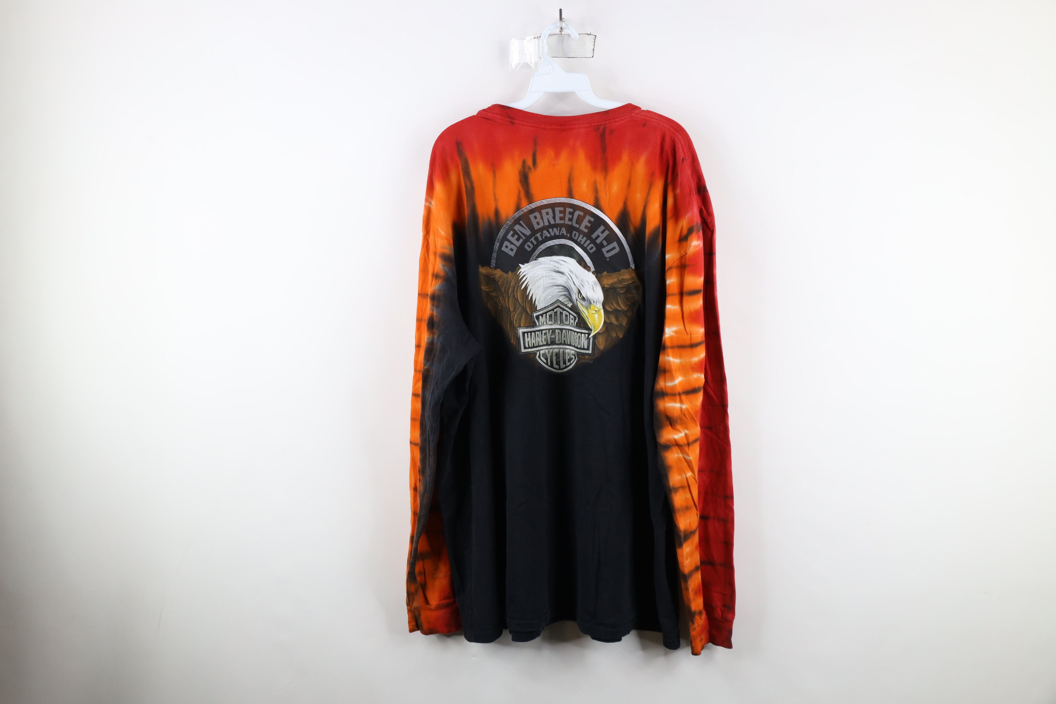 Harley Davidson × Vintage Vintage Y2K Harley Davidson Wash Eagle Long Sleeve T-Shirt Size US XXL / EU 58 / 5 - 12 Thumbnail