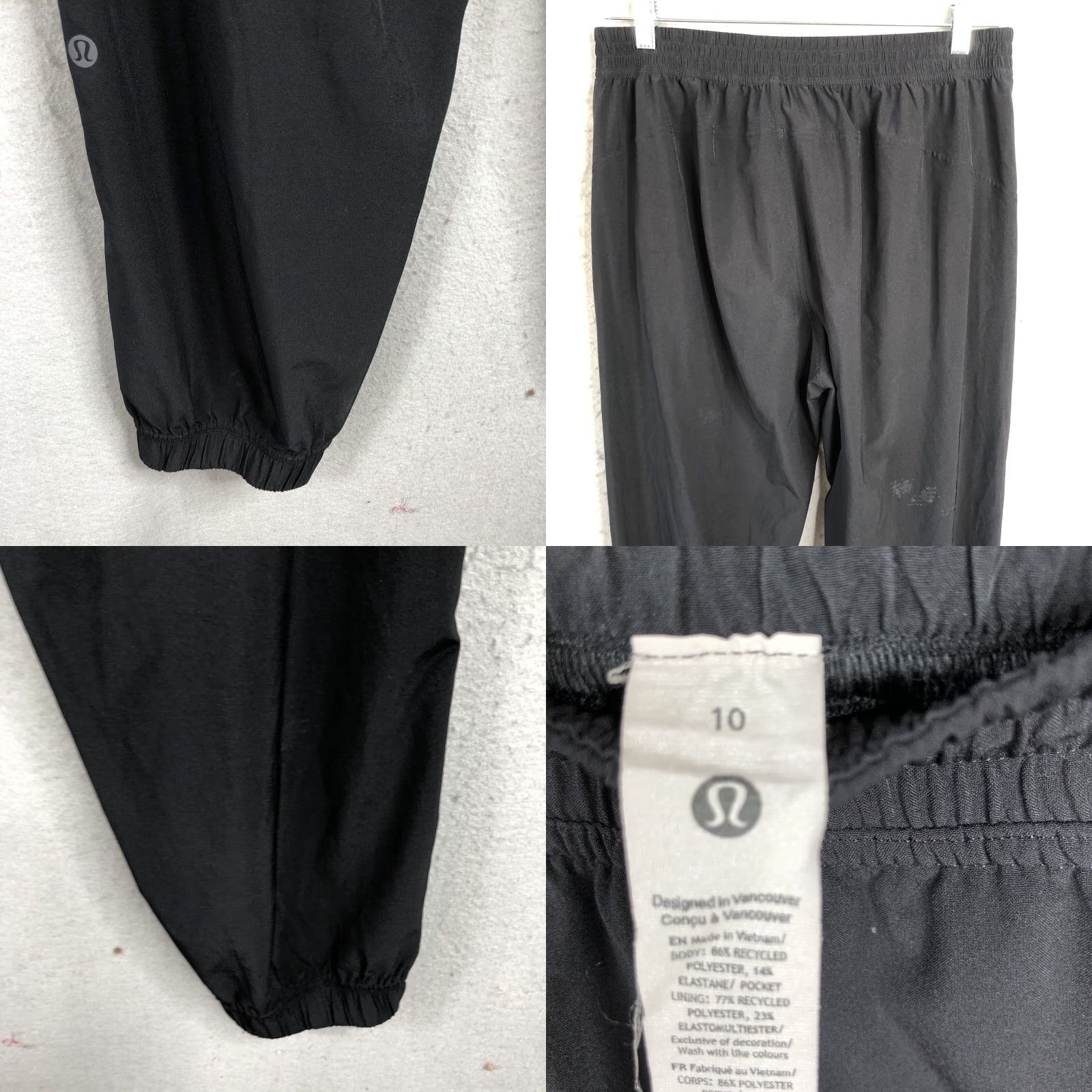 Lululemon Lululemon Joggers Womens 10 Black Athletic Track Full Snap Legs Lightweight Pockets Tapered Inseam 28 in Size 32" / US 10 / IT 46 - 8 Thumbnail
