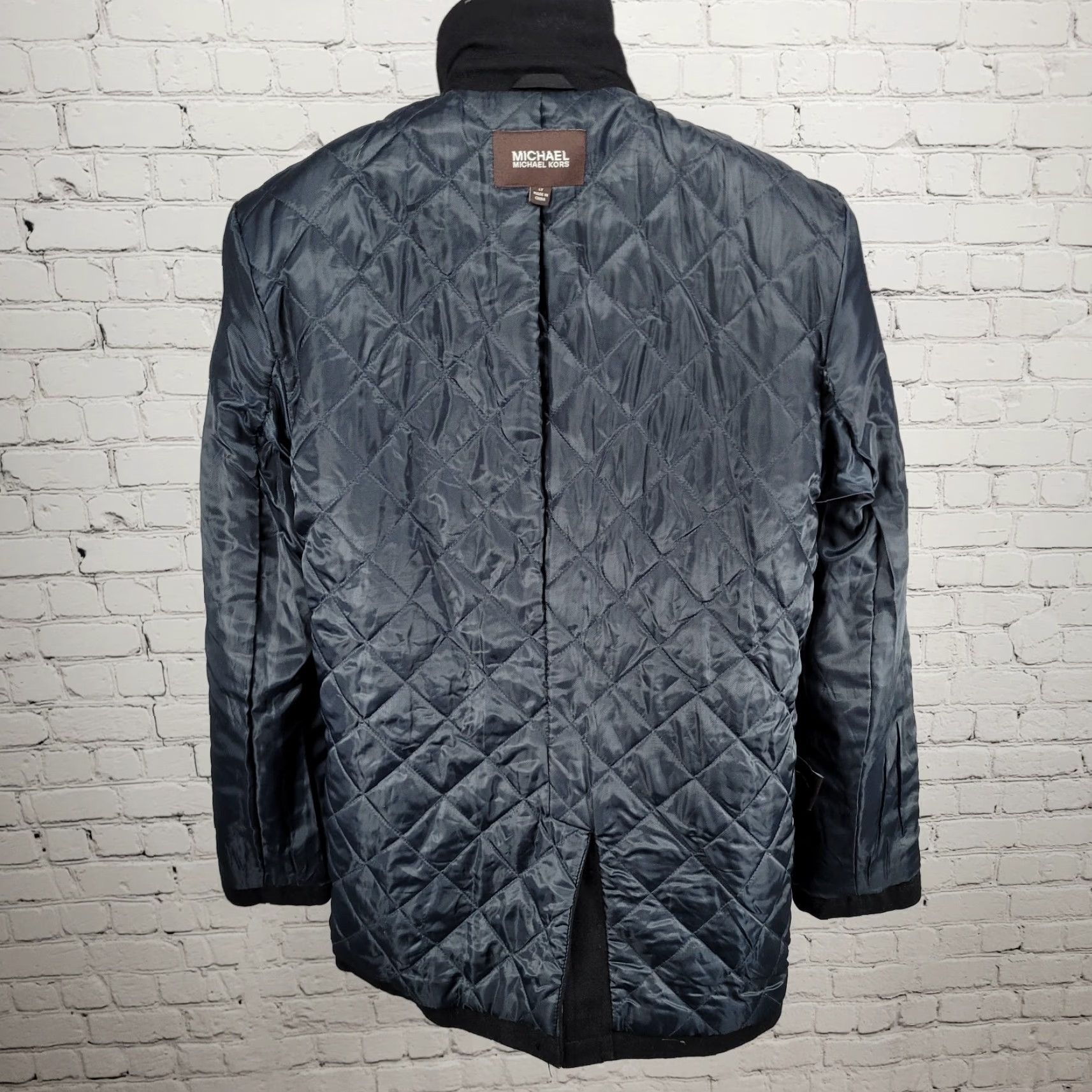 Michael Kors Michael Kors Mens Coat LT Black Wool Blend Insulated Quilted Lining Buttoned Size US L / EU 52-54 / 3 - 5 Thumbnail
